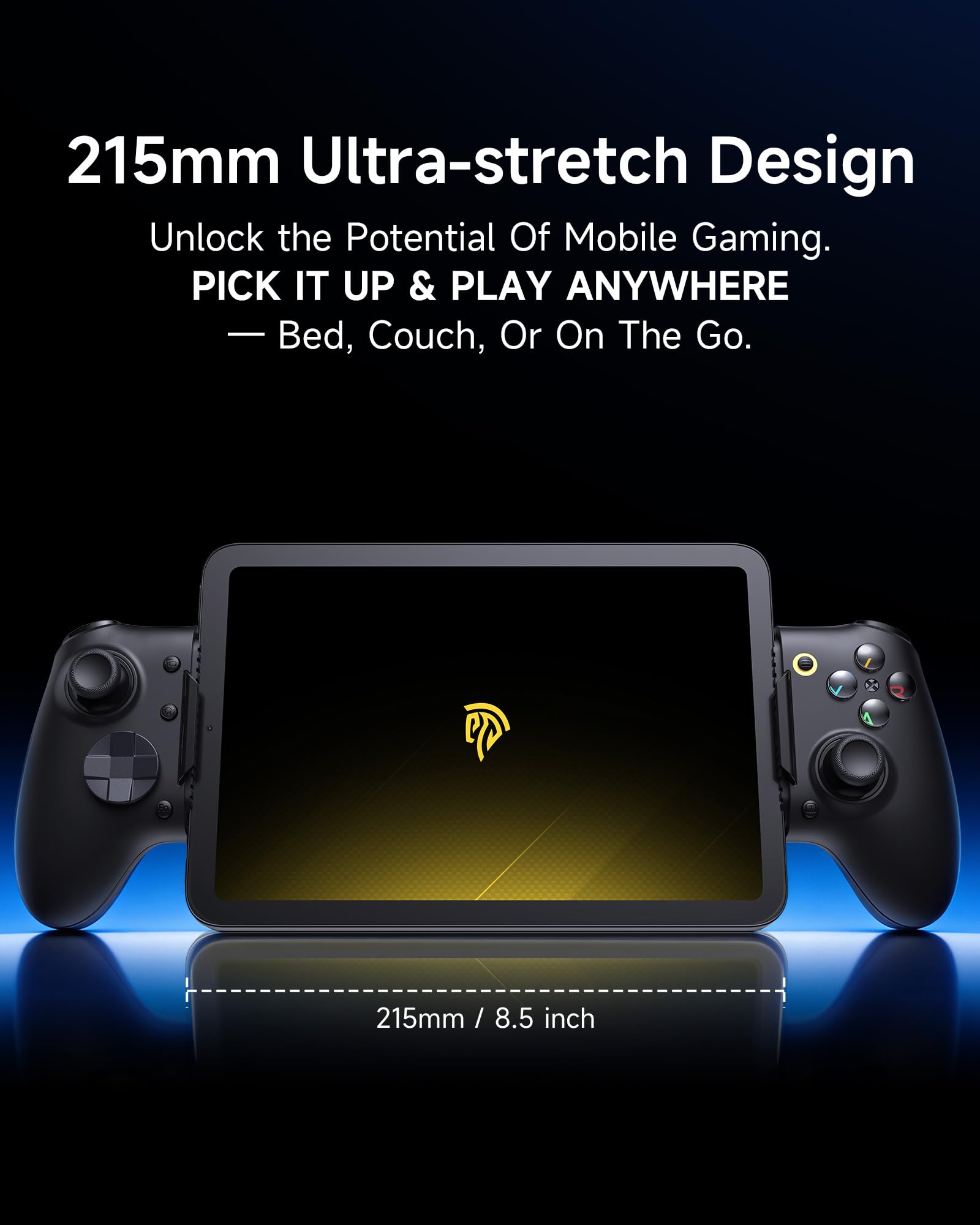 Controller mobile EasySMX M20 con USB-C per iPhone, smartphone Android e tablet 8,5", controller per smartphone con joystick a effetto Hall/grilletto a due stadi, doppi motori di presa