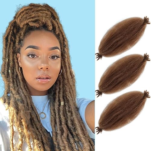 Afro Twist Hair Pre-Separated Springy Pre-Stretched Wrapping Hair for Soft