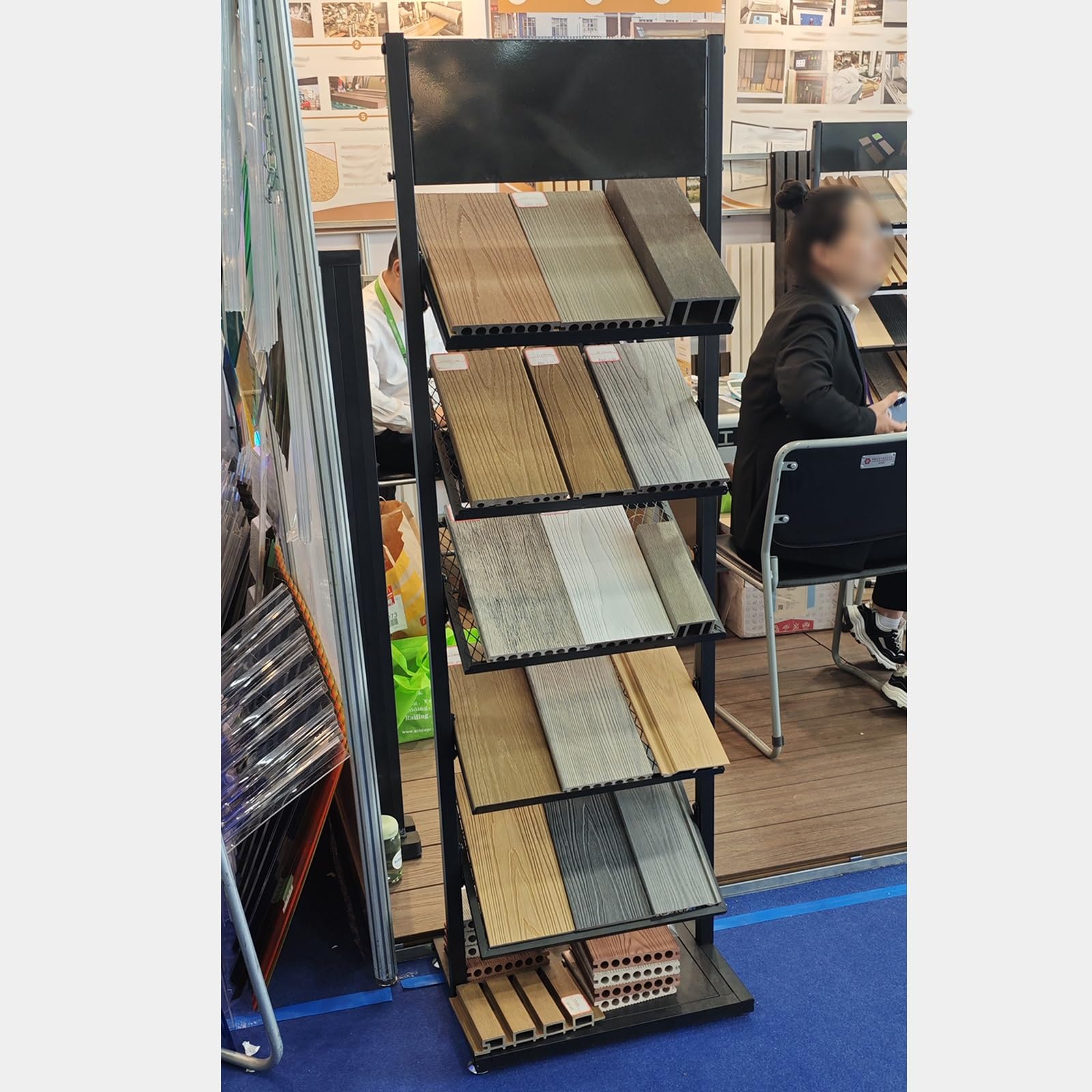 Présentoir carrelage de stockage pour quartz et porte placard