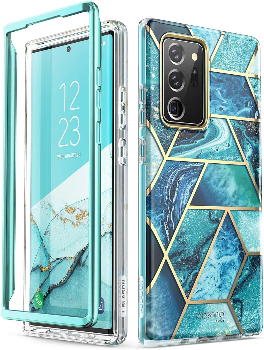 i-Blason Polycarbonate Cosmo Series Case Designed For Galaxy Note 20 Ultra 5G (2020 Release), Protective Bumper Marble Design Without Built-In Screen Protector
