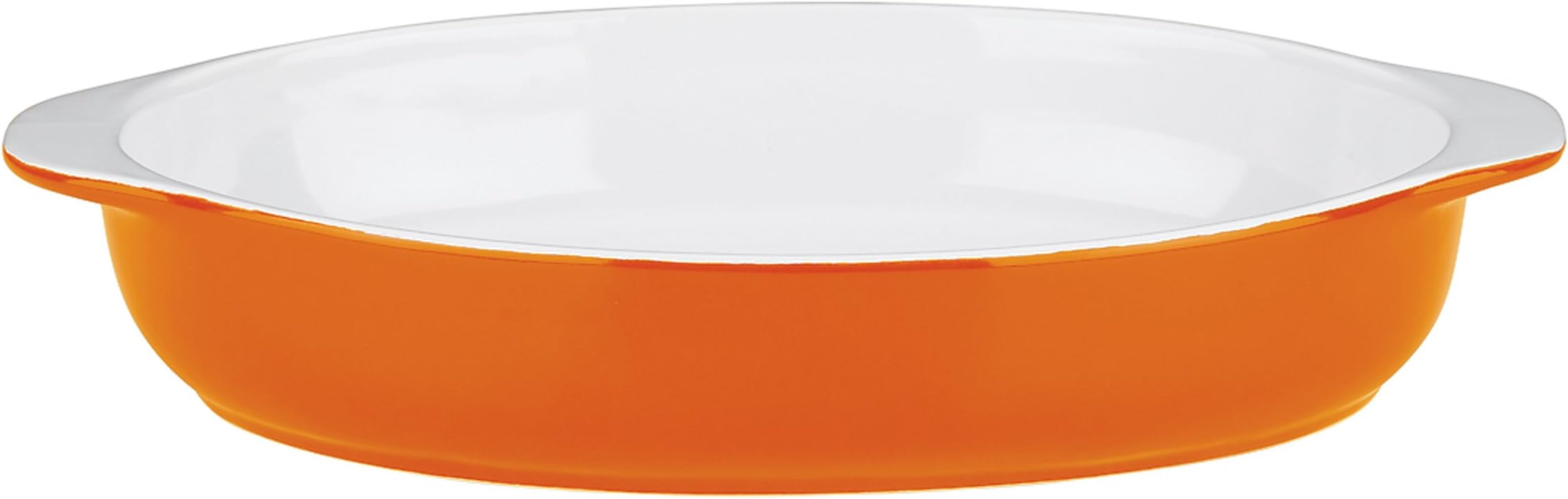 Mario Batali by Dansk Stoneware 11.5-Inch Oval Au Gratin, Large, Persimmon