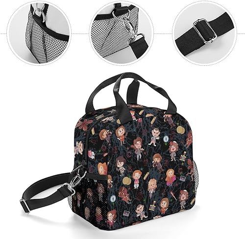 Miniatura 5 de Lonchera térmica a prueba de fugas, bolsa de alimentos de alta capacidad para viajes, trabajo, escuela, picnic, correa de hombro, bolsa de almuerzo,