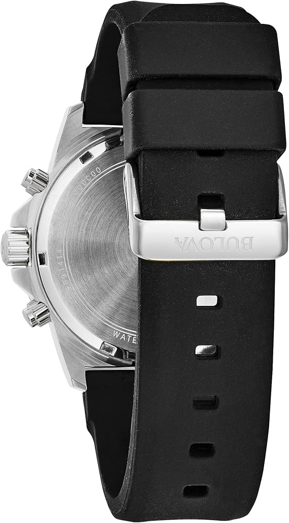 Bulova Men's 98B127 Marine Star Black Dial Strap Watch