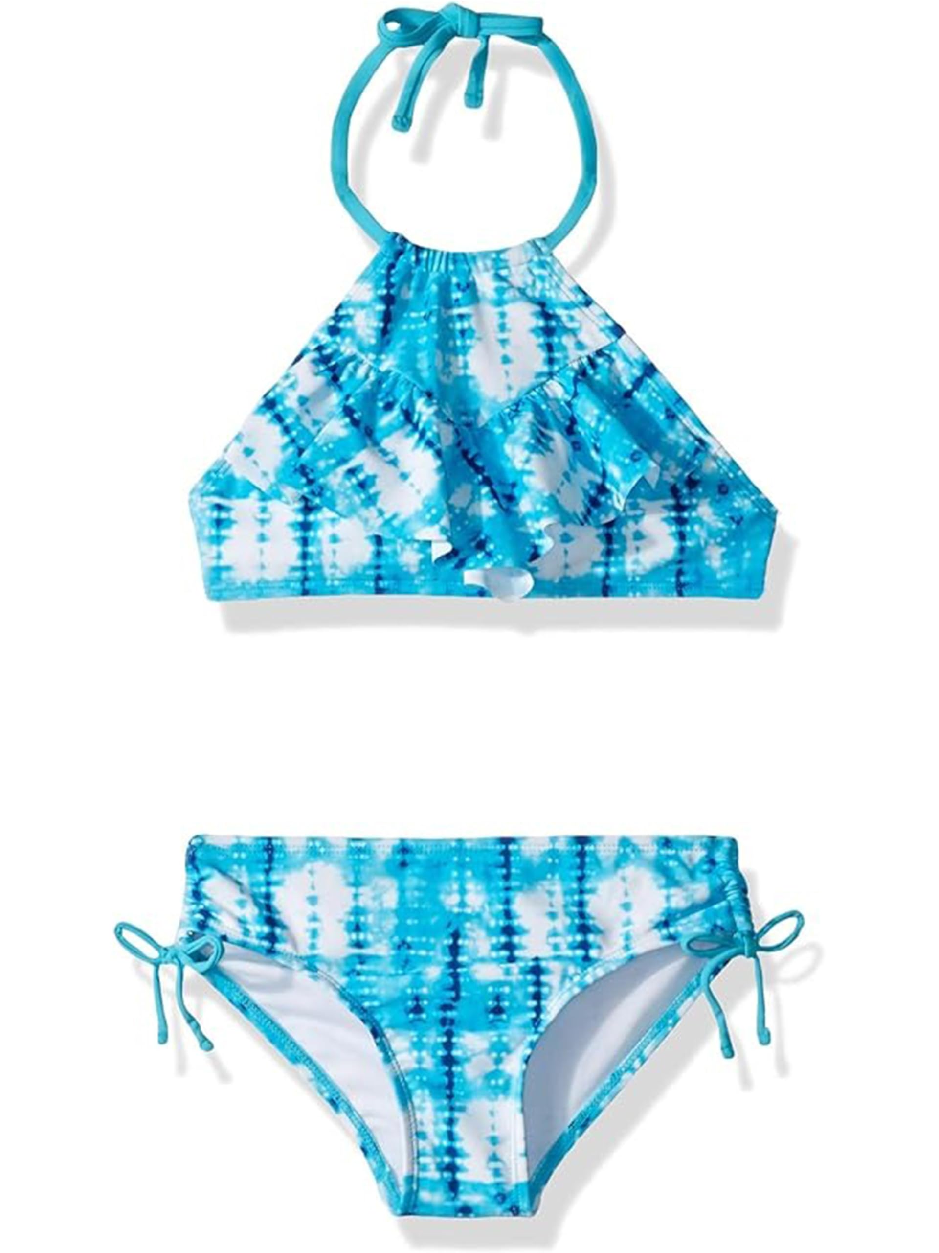 Kanu Surf Girls Morgan Ruffle Halter Bikini 2-Piece Swimsuit