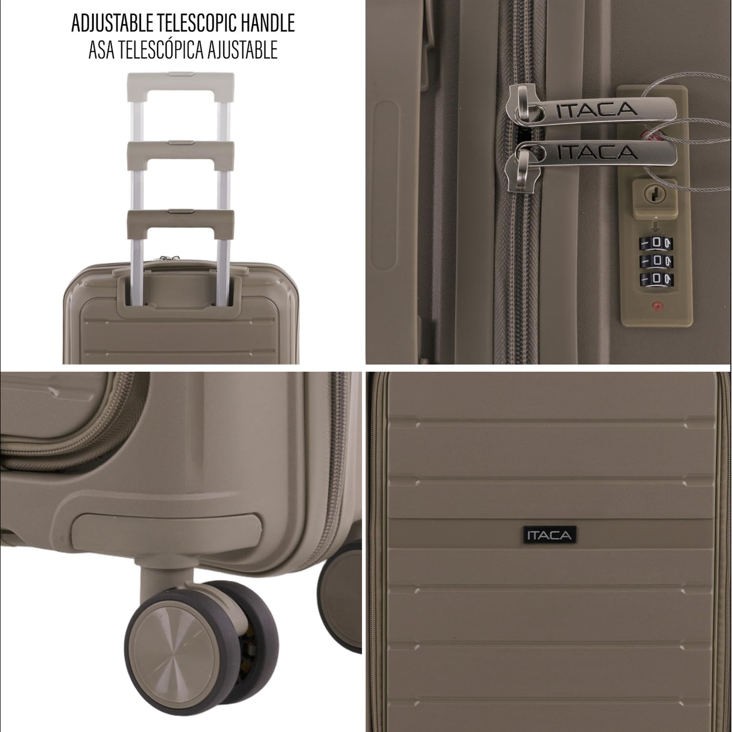 Trolley Bagaglio A Mano 55x40x20 leggero rigido con ruote girevoli ideale p
