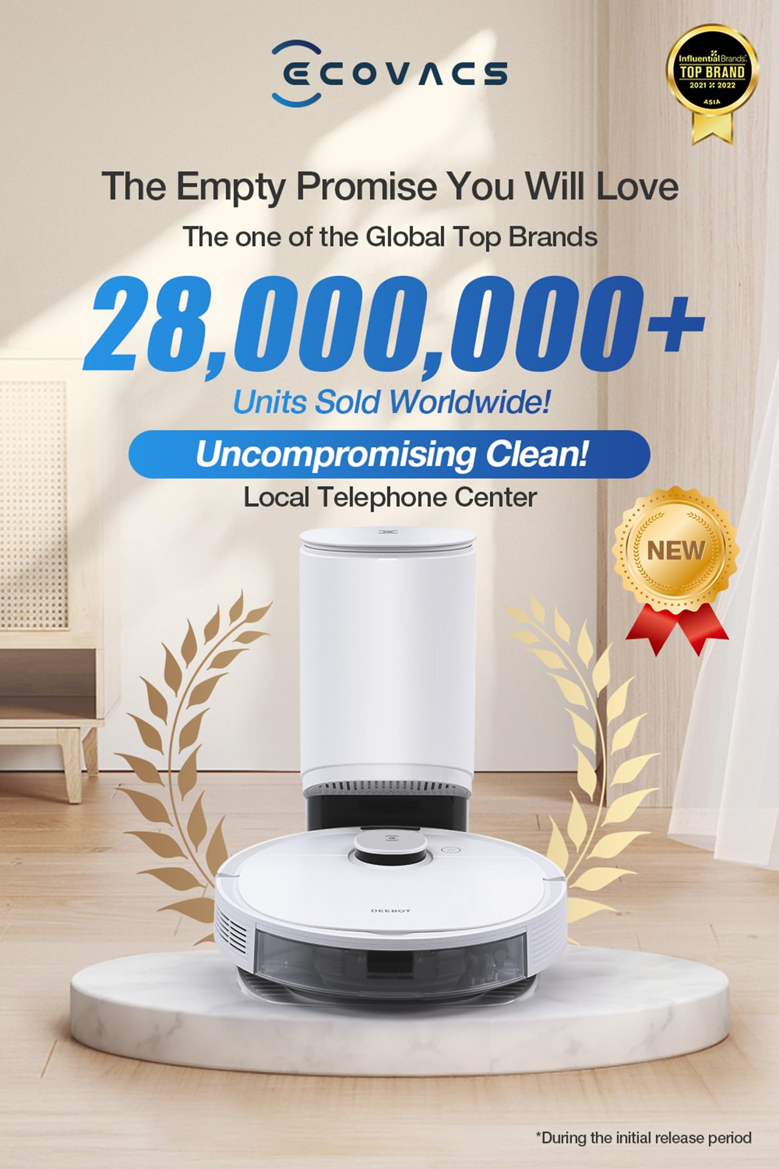 DEEBOT N8 PRO＋ ECOVACS Robot próżniowy i mopujący DEEBOT N8+ z automatyczną