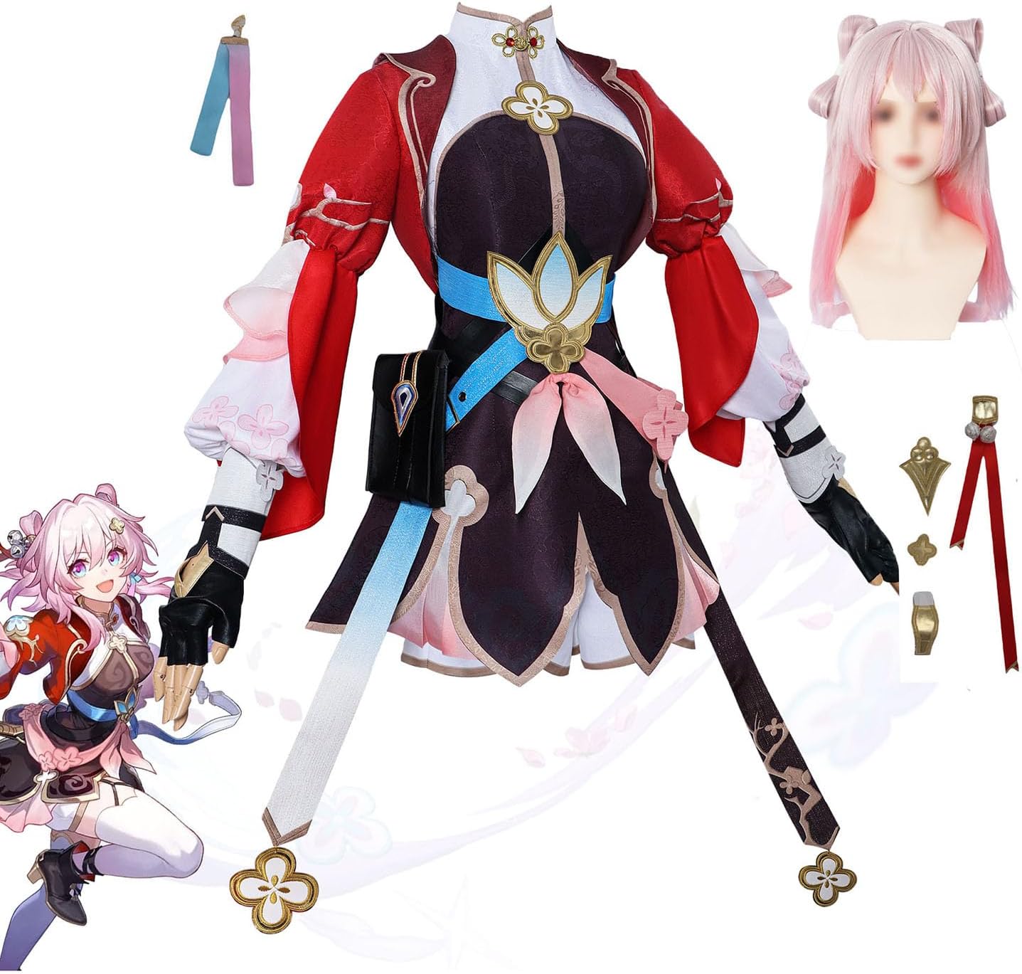 崩壊スターレイル　三月なのか　コスプレ衣装＋ウィッグ Amazon.co.jp: NOKIJP 崩壊スターレイル 三月なのか コスプレ