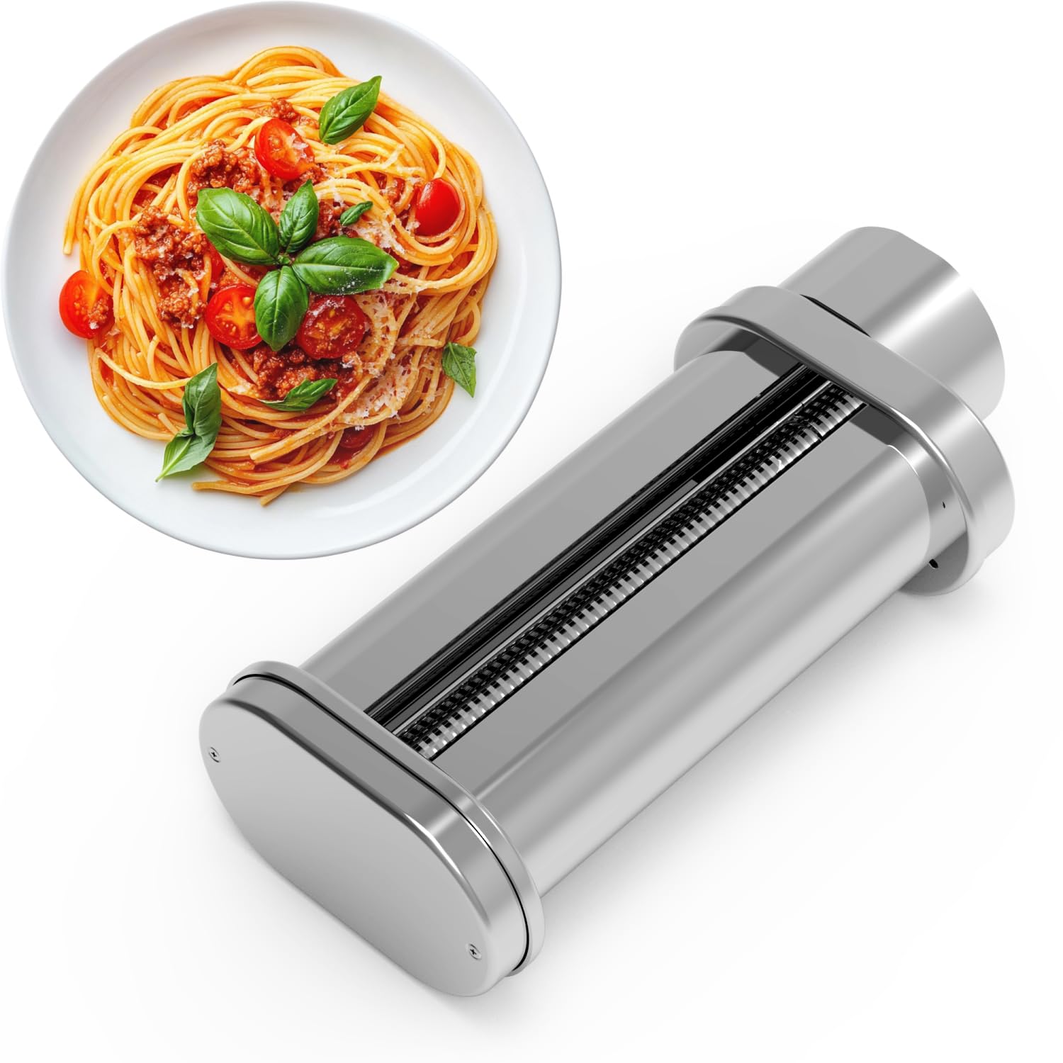 Pasta Maker - Appareil à pâtes adapté à Fentic SM-1504P et SM-1504BM - acier inoxydable Appareil à pâtes électrique - 8 pieds réglables (Trancheur à spaghetti)