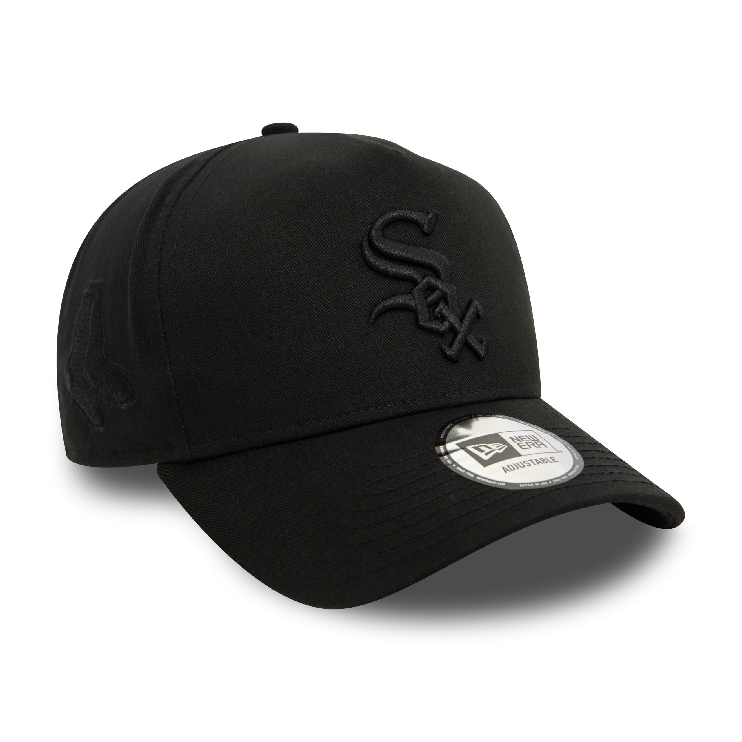 New Era MLB Fan Cap Chicago White Sox Team Logo Tonal Adjustable hat Baseball Curved Visor Black โ image 1