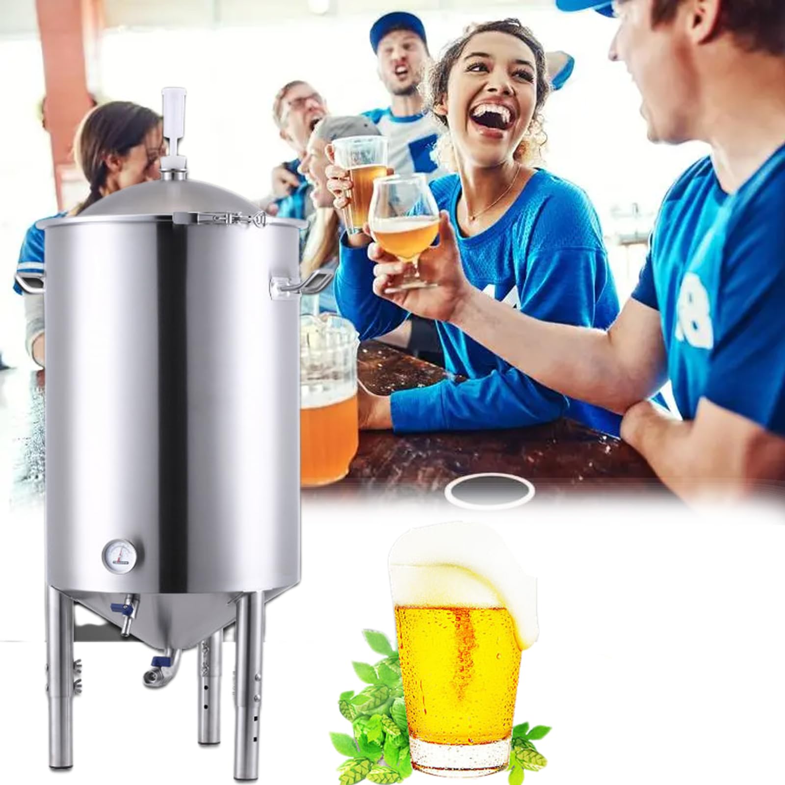 Amazon｜N/A 自家醸造用水蒸留器発酵タンクステンレス鋼円錐発酵