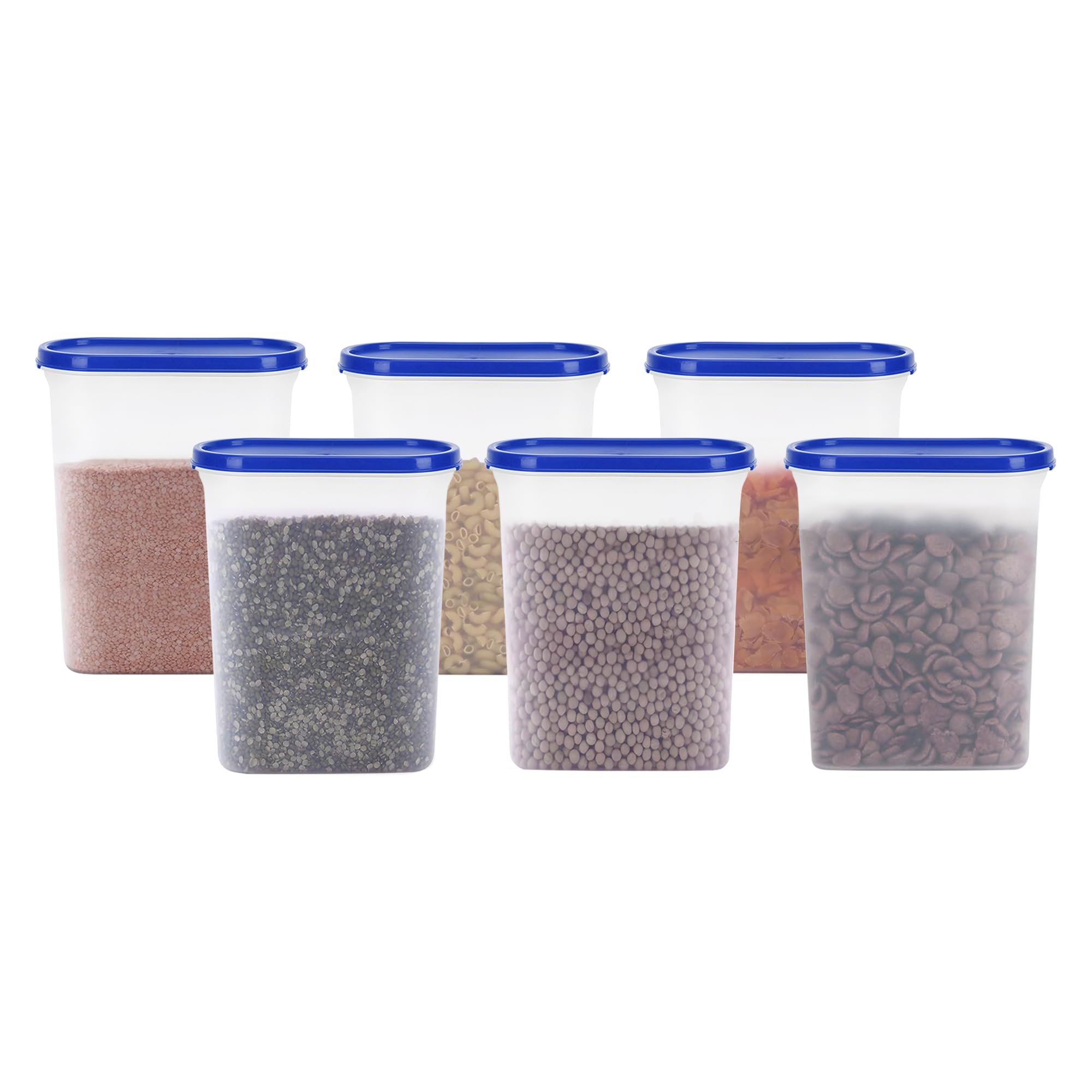 Cutting EDGE 2400ML Modular Storage Container Blue Plain Lid (Set of 6)