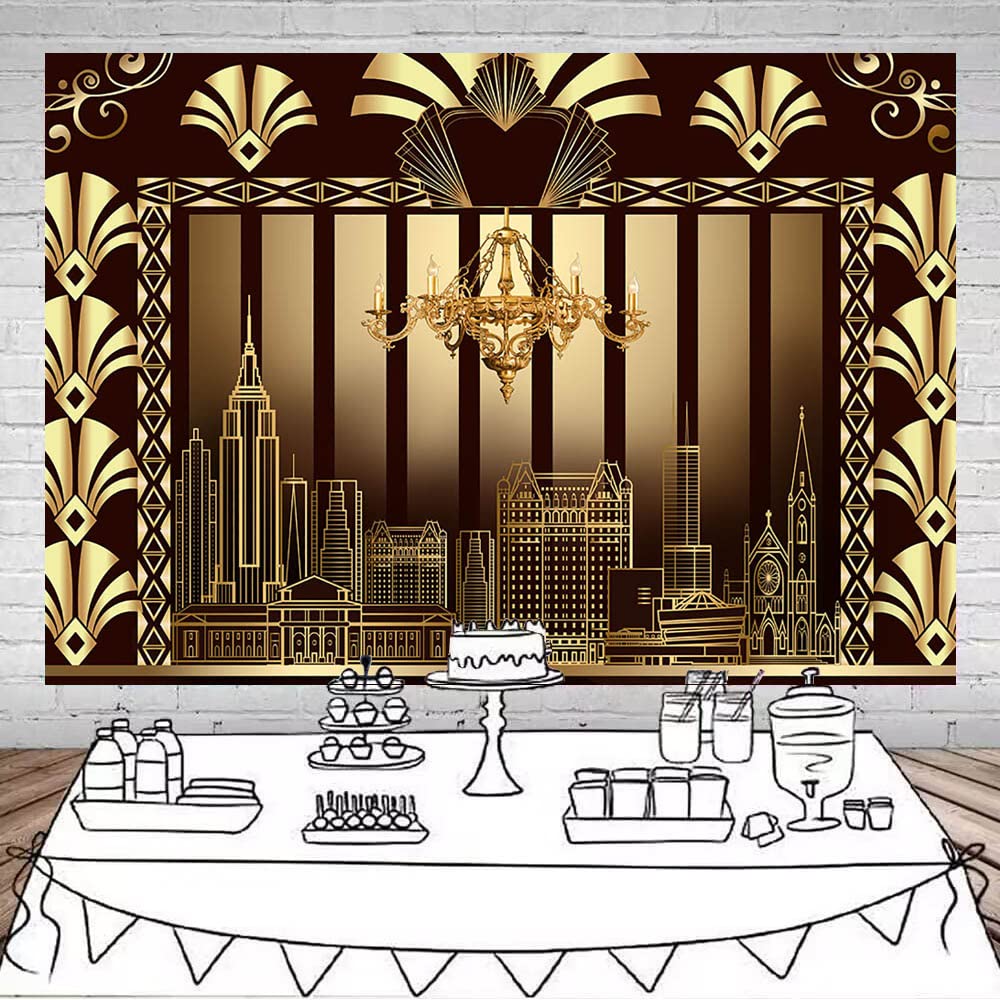 Toile De Fond Années 20 Gatsby - Décoration Fête Rétro 2,1x1,5m - Photo  Studio Mariage Vintage Fond Photo Rétro 2.1x1.5m, image size:1000x1000