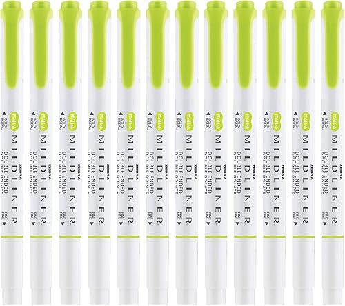 Miniatura 10 de Zebra Pen Mildliner - Resaltador de doble punta, puntas gruesas y finas, Azul ahumado