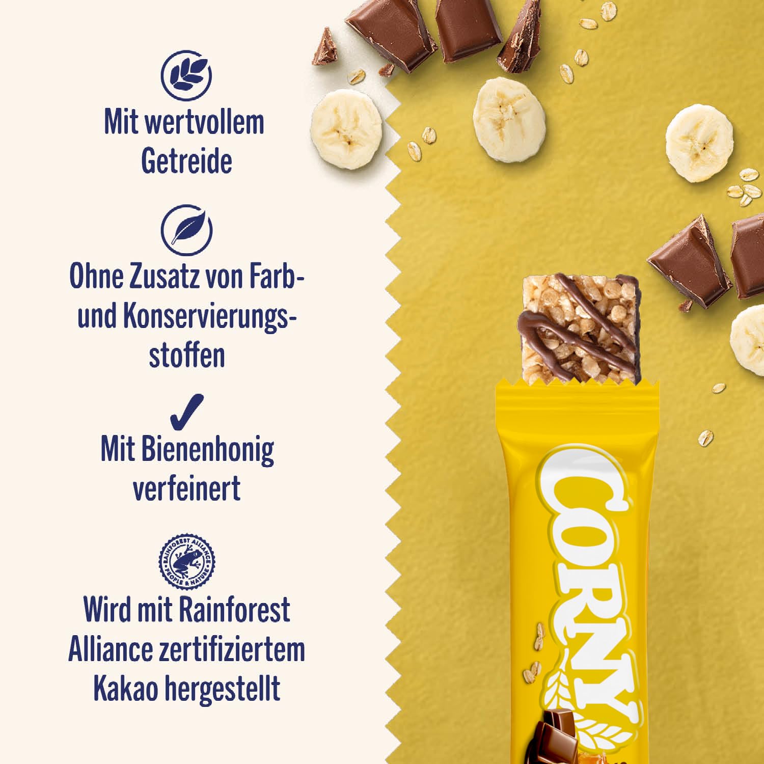 Corny Classic Schoko-Banane Müsliriegel 100er-Vorratspack 100 x 25 g