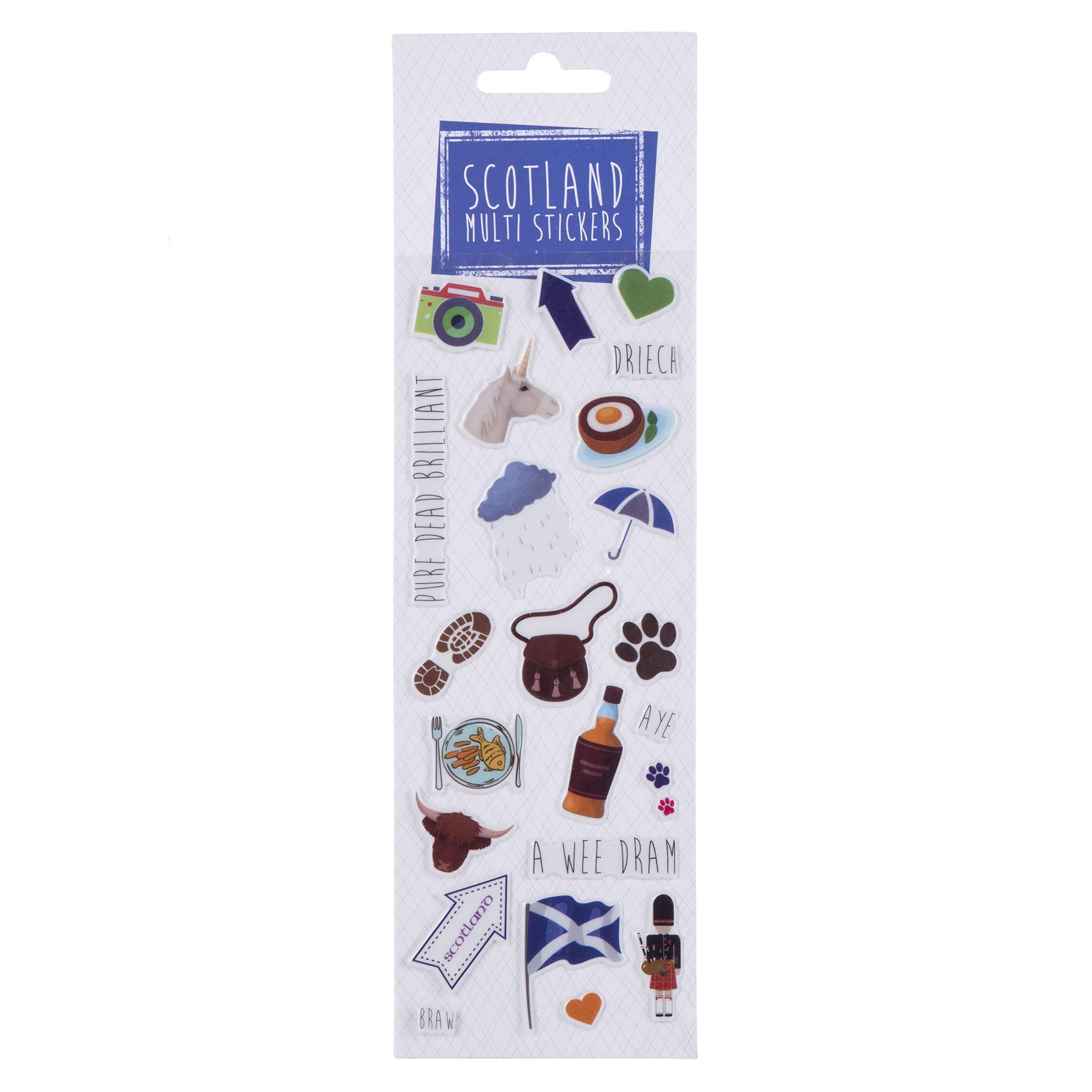 Scottish Multi Icons and Landmarks Scrapbook Stickers (Brilliant)
