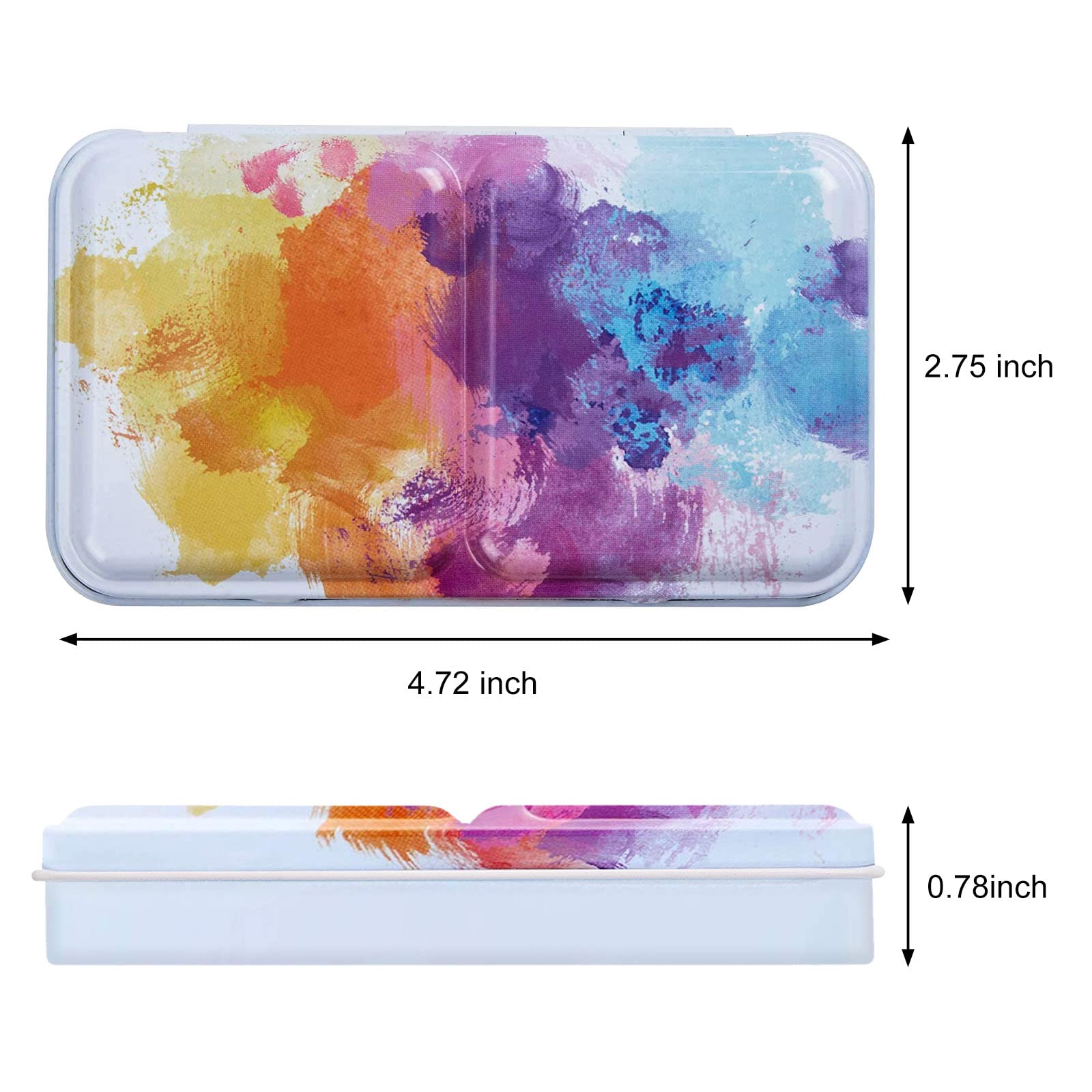 Boîte Aquarelle Vide En Forme De Nuage - Avec 24 Pots De 1 Ml - Palette Métal, Pratique Pour Voyage Et Extérieur