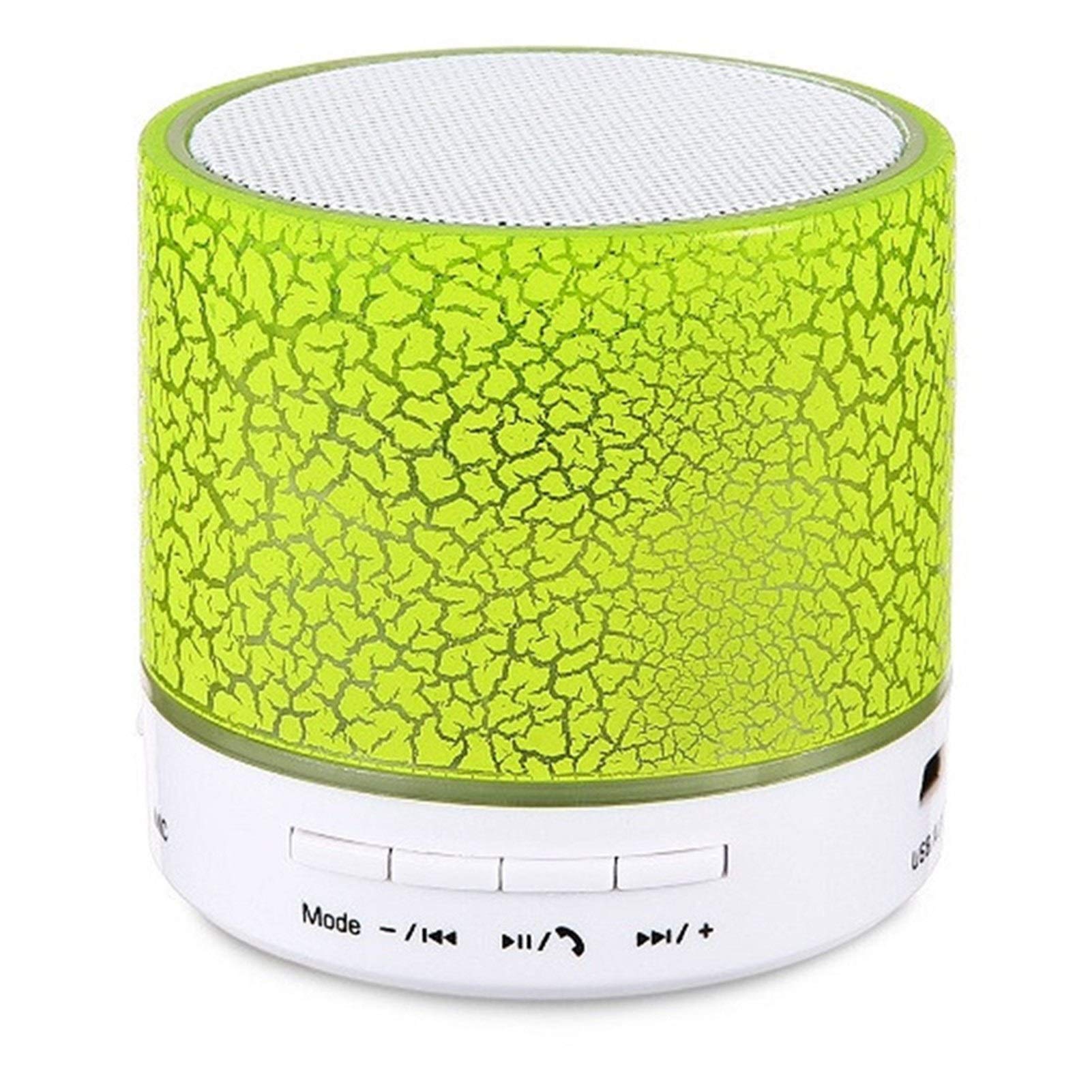 PEHUBblue-too-th Speaker Subwoofer Colorful LED Mini Crack Wireless Audio Speakers Support TF Card AUX with Mic
