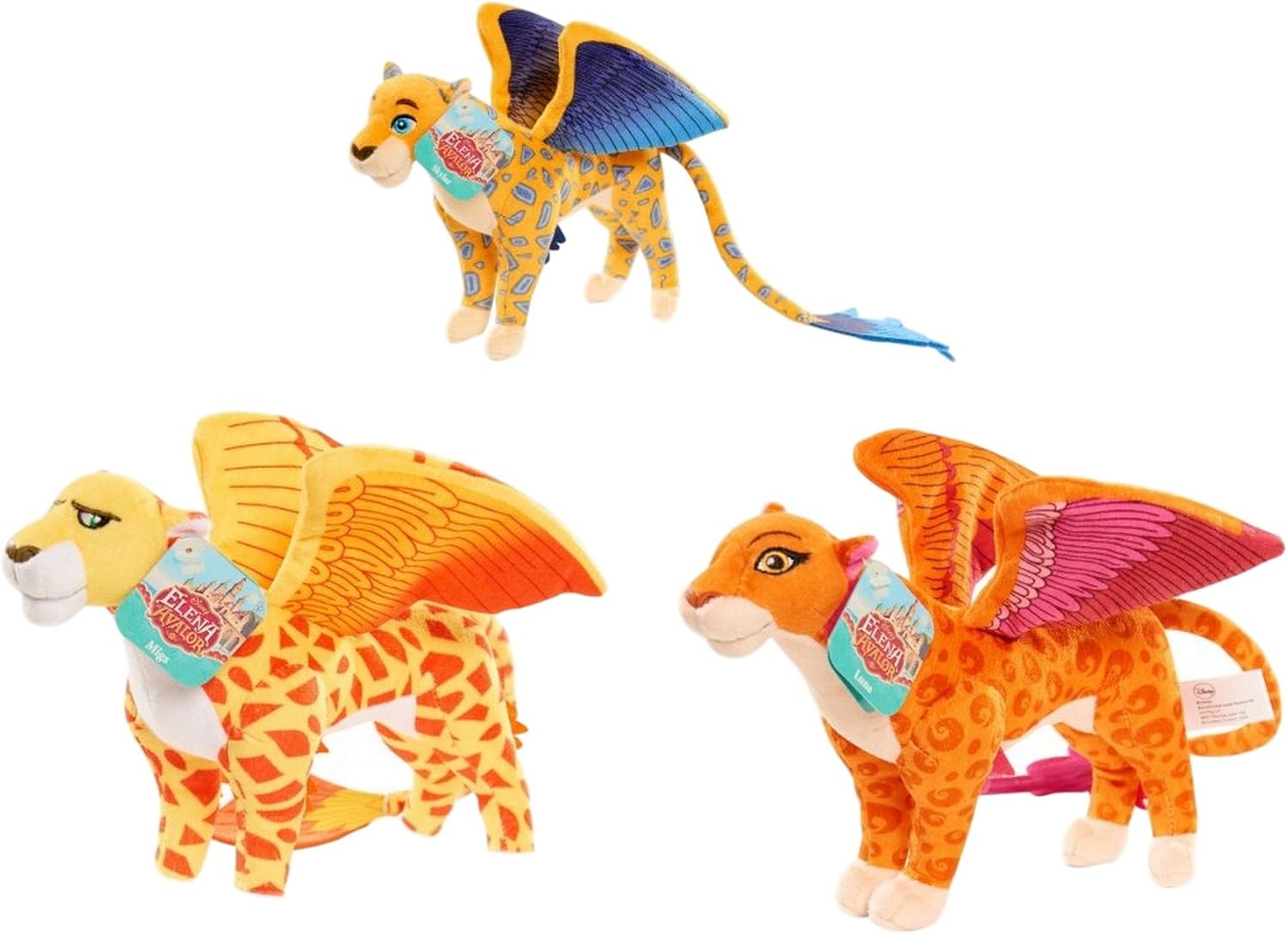 Disney Elena of Avalor Plush Toy Set Migs Luna & Skylar Jaquins