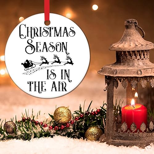 Vista 21 de Feliz Año Nuevo Yall Adorno de árbol de Navidad con citas divertidas Decoración de árbol de Navidad Recuerdo Feliz Año Nuevo Novedad Adornos