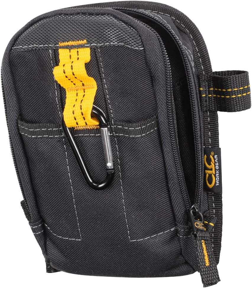 CLC Custom Leathercraft 1504 Multi-Purpose Carry-All Tool Pouch, 9-Pocket,Black,Small