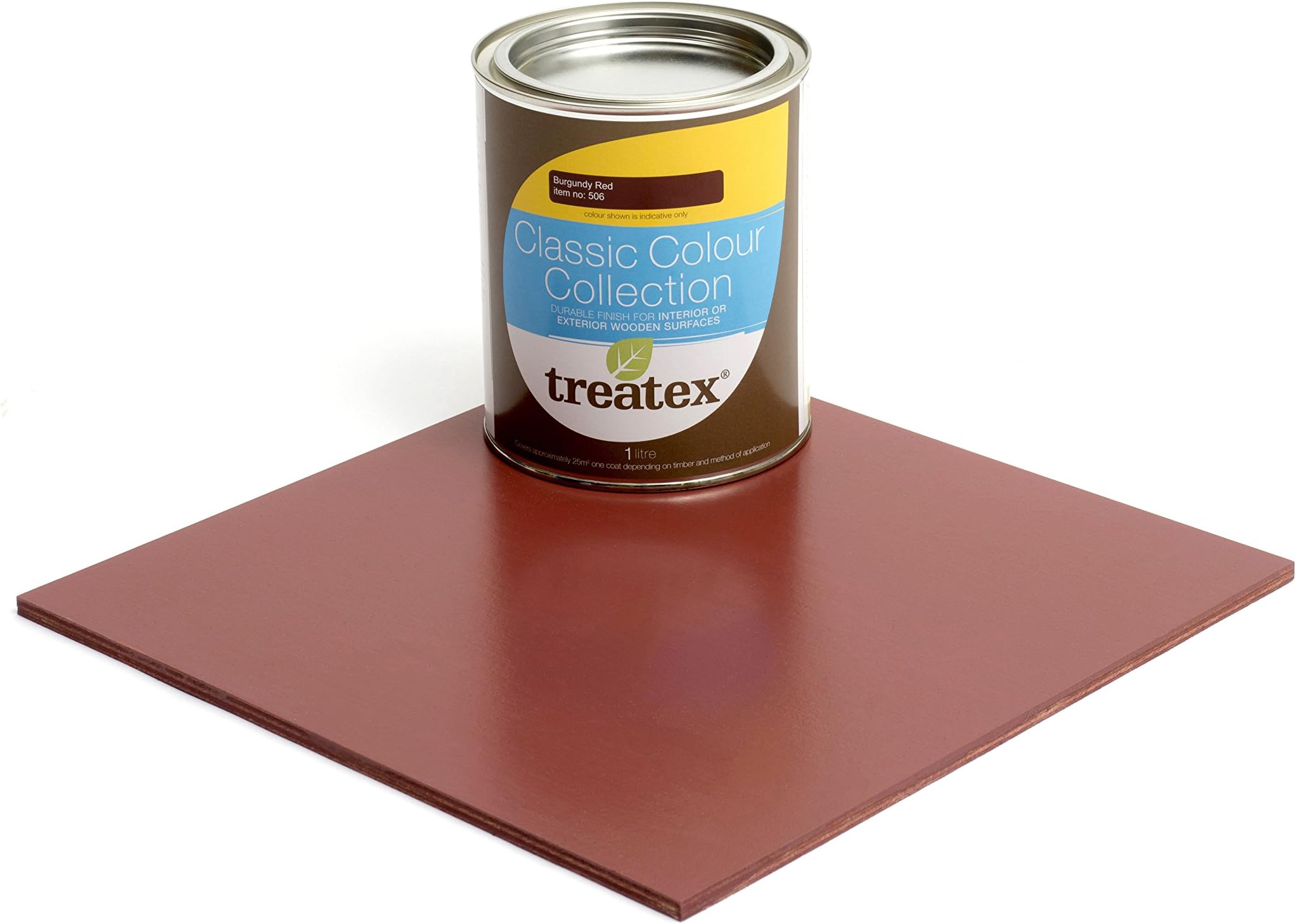 TreatexClassic Colour Collection Opaque Wood Finish 1 Ltr -Burgundy Red