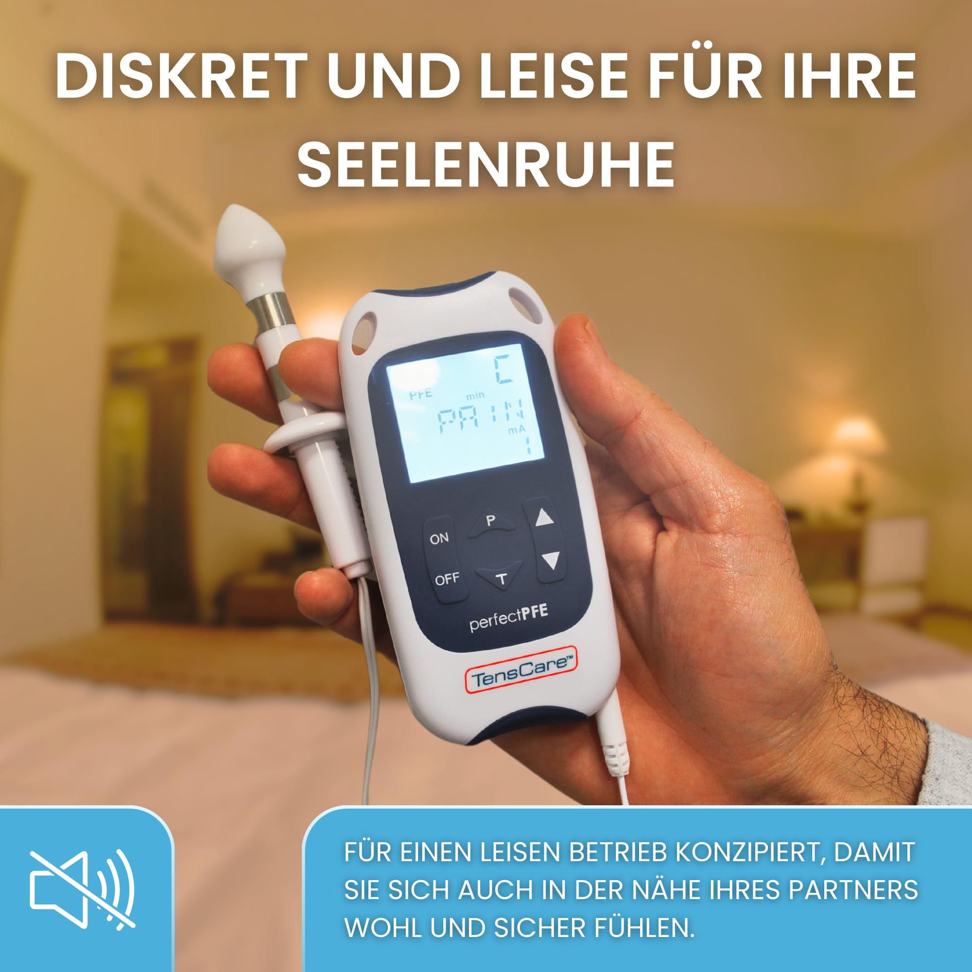 TensCare Beckenbodentrainer für Männer mit 113 ml Gleitgel – Zur Stärkung der Beckenbodenmuskulatur, Unterstützung der Darmfunktion und besseren Kontrolle