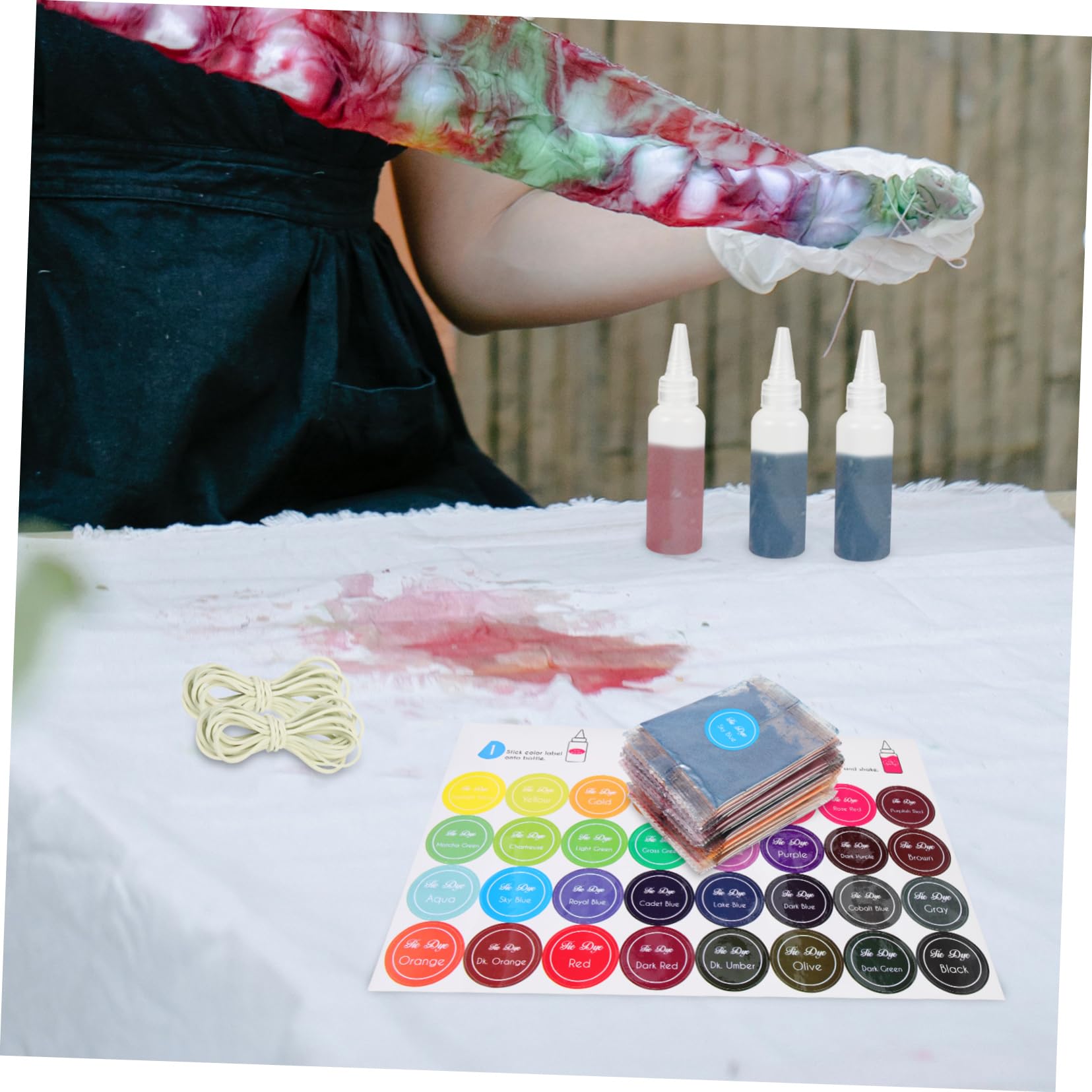 Operitacx Kit Para Teñir Ropa Tie-dye Polvo Permanente Sobres De Recarga y Regalos Para Niñas