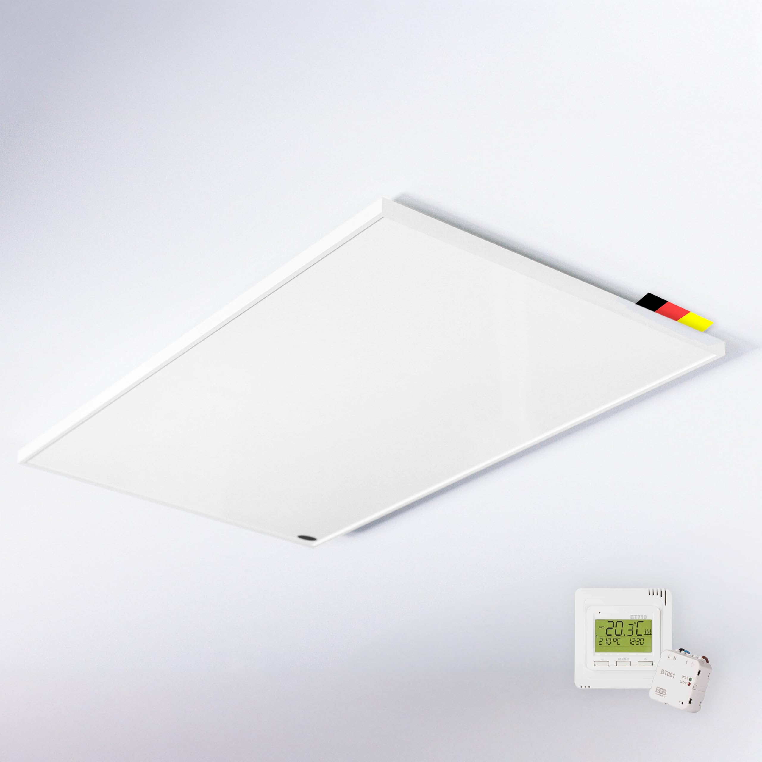 Könighaus Infrarotheizung - 1200 Watt - zur Deckenmontage - Komplettset mit Funkthermostat ✓ Infrarot Deckenheizung ✓ effiziente Elektroheizung ✓ TÜV + 5 Jahre Herstellergarantie ✓ Überhitzungsschutz