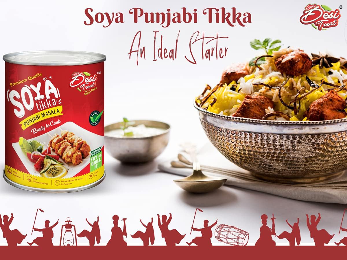 Desi Treat Soya Tikka Punjabi Masala (Ready to Cook), 800g