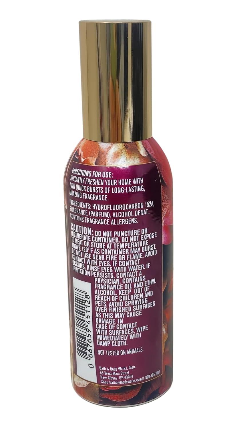 Bath and Body Works Covered In Roses 3 Concentrated Room Sprays with a Peach Gardenia Sample Soap