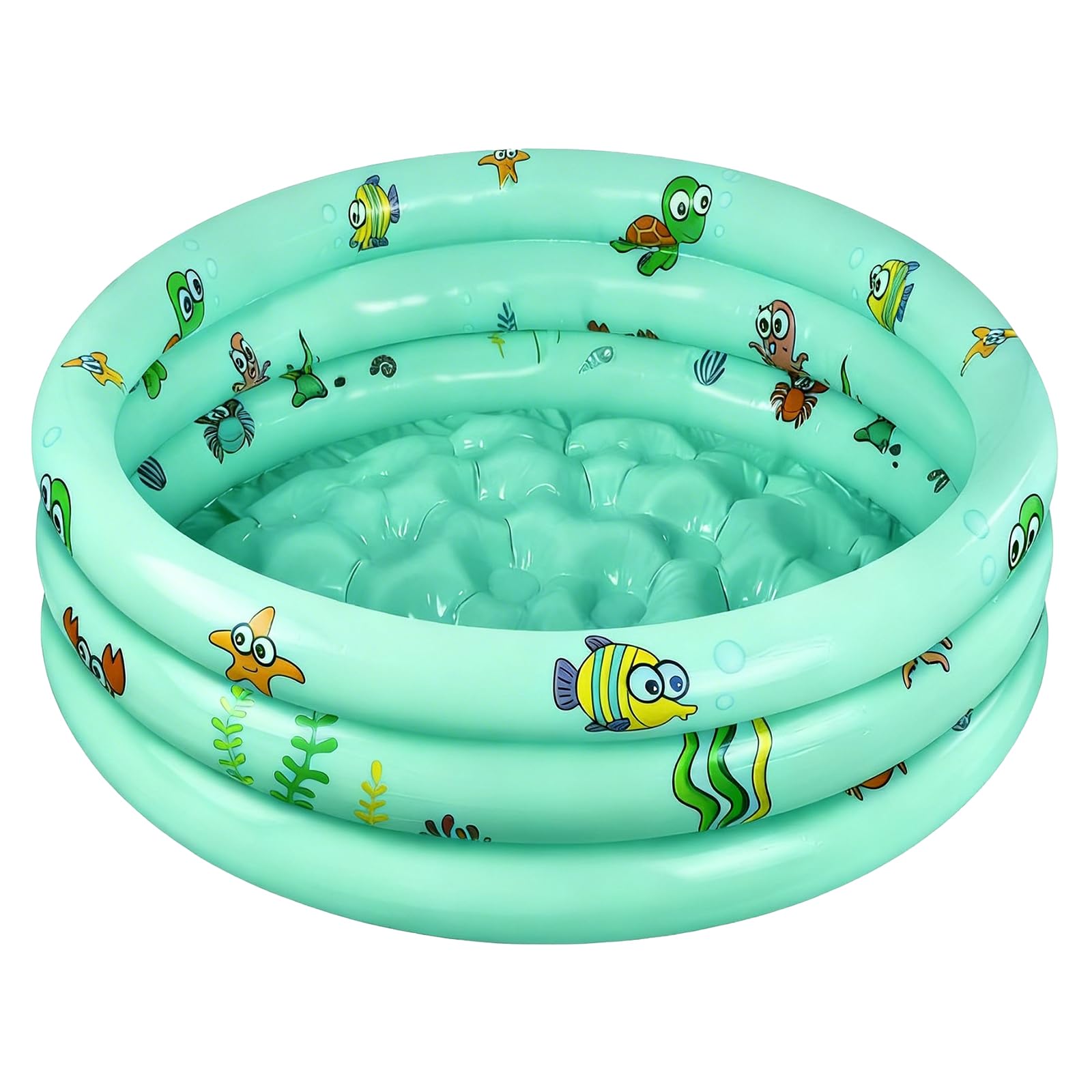 Piscina per Bambini ø100 cm,Piscina Gonfiabile Baby Pool,Piscina Gonfiabile Familiare a 3 Anelli,Piscina Gonfiabile per Bambini da Giardino,Piscinetta per Bambinis,Cortile,Giardino (Verde)