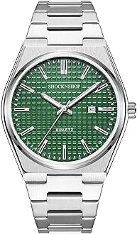 Silver Date Stainless Steel Strap Analog Watch for Men & Boys -WCH106