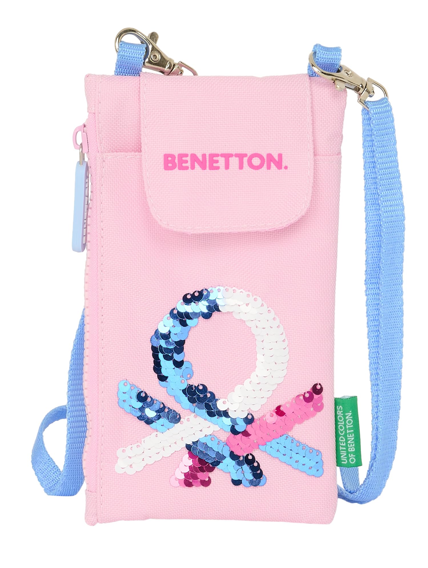 Safta Benetton Pink – Mobile Phone Wallet, Standard Wallet, for Mobile, Comfortable and Versatile, Quality and Resistance, 19 x 10 cm, Pink, pink, Estándar, Casual