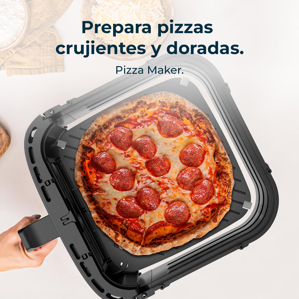 Cecotec Freidora de Aire sin Aceite de 8L con Doble Resistencia, Plancha, Grill, Air Fryer Cecofry&Grill Duoheat 8000. 2200W, Dietética y Digital, Ventana, Temperatura Regulable 80-200°C, 8 Menús