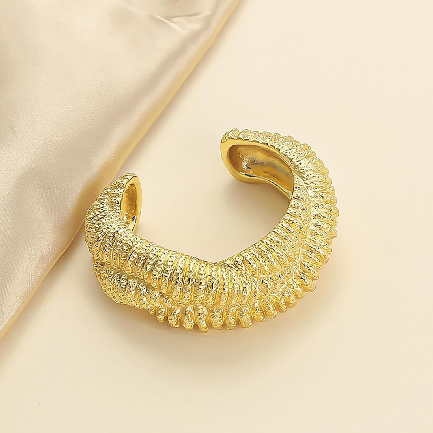 FUNOJOY Chunky Cuff Bracelets for Women Wide Open Bangle Bracelet Wrist Cuff Bracelets Statement Fashion Jewelry - Image 7