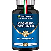 Magnesio Bisglicinato | Forma Chelata | Con Vitamina B6 | Contro Stress e Affaticamento | Dolori Muscolari | Elevata Biodisponibilità | 90 Capsule Vegetali