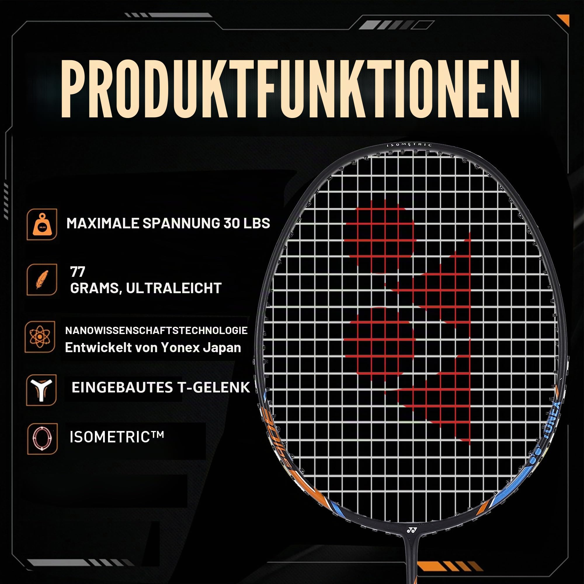 YONEX Nanoray 10F Hi-Flex Pre-Strung Badminton Racquet