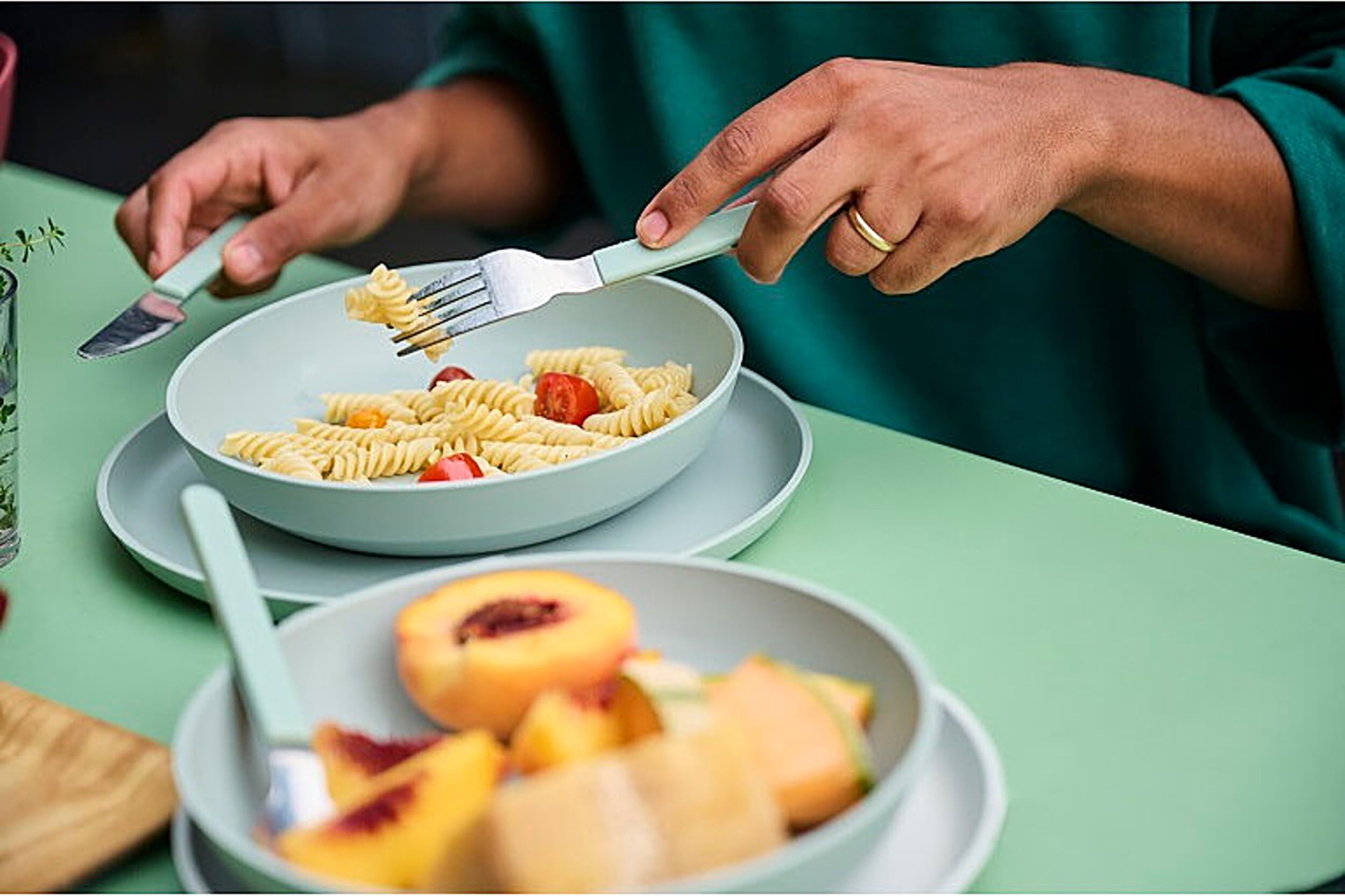 Mepal Set Cutlery Silueta 3-Piece, Nordic Sage