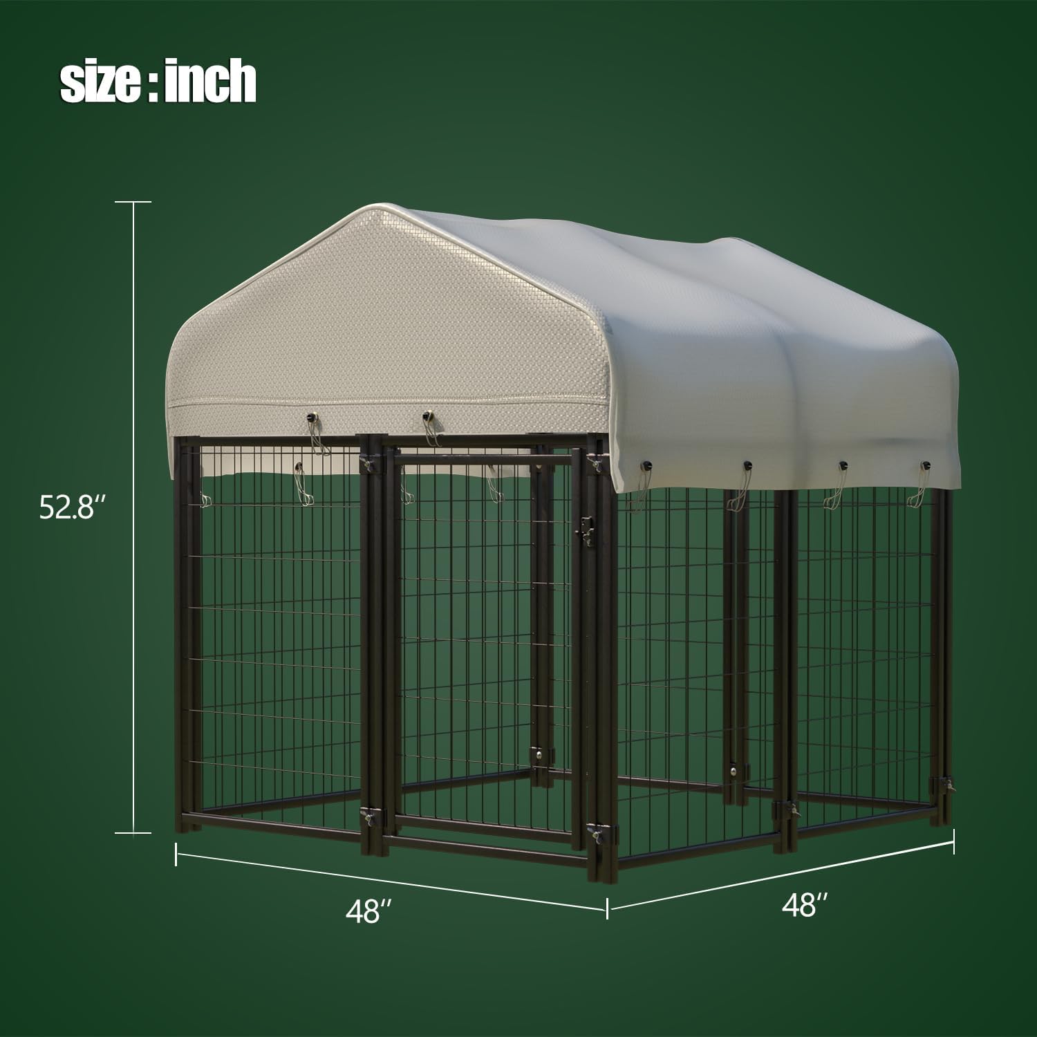 8 Panels Large Dog Kennel Outside Outdoor Dog Kennel Large with Roof Heavy Duty Outdoor Indoor Dog Playpen Enclosure Pet Pen House Fence Yard Yard for Small Medium