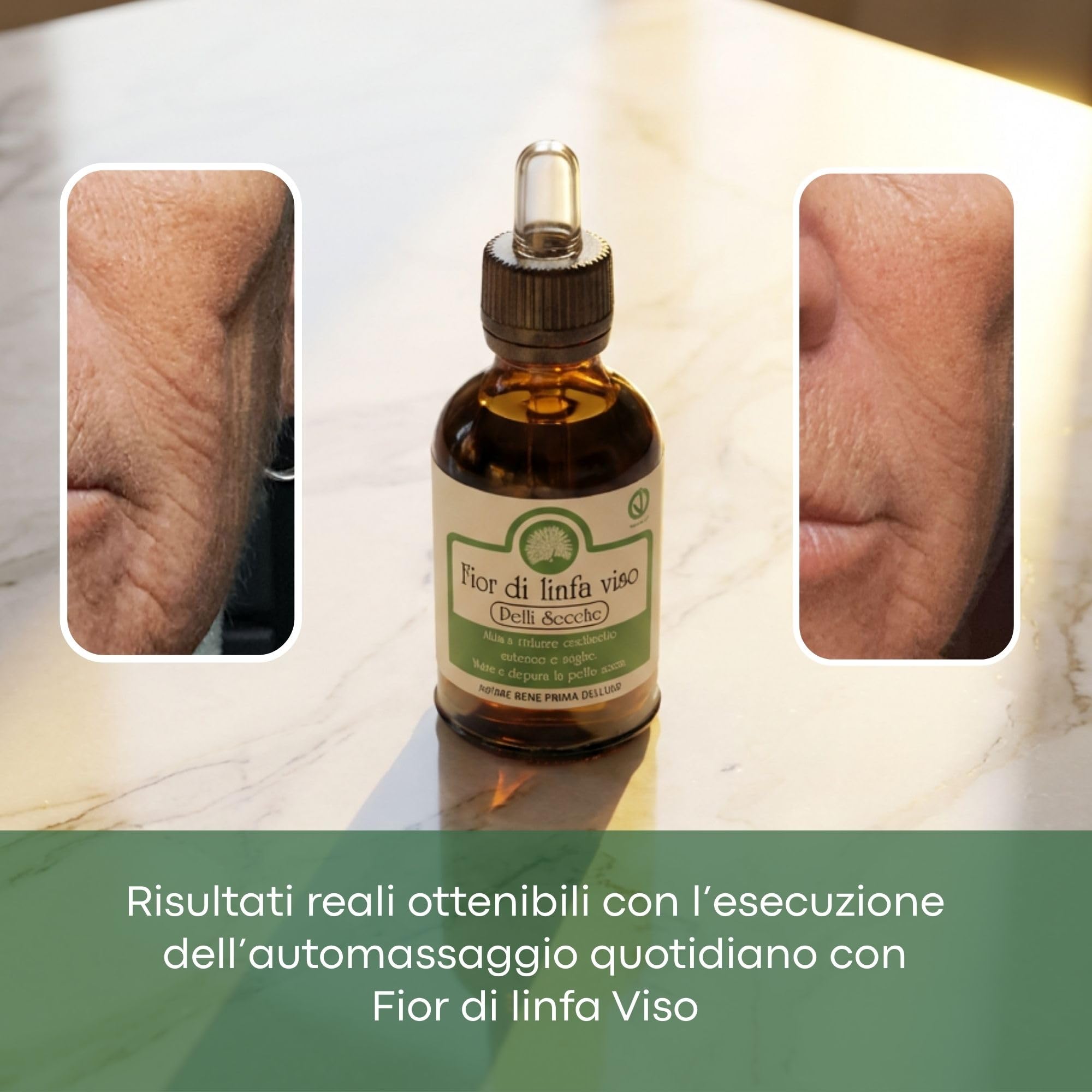 Mary Rose Fior di Linfa Pelli Secche, Siero Antirughe Volto e Collo con Olio d’Oliva Cosmetico e Vitamina E, Illuminante Viso e Alternativa alla Crema Viso, Skincare Uomo Donna, Vegan, 50 ml