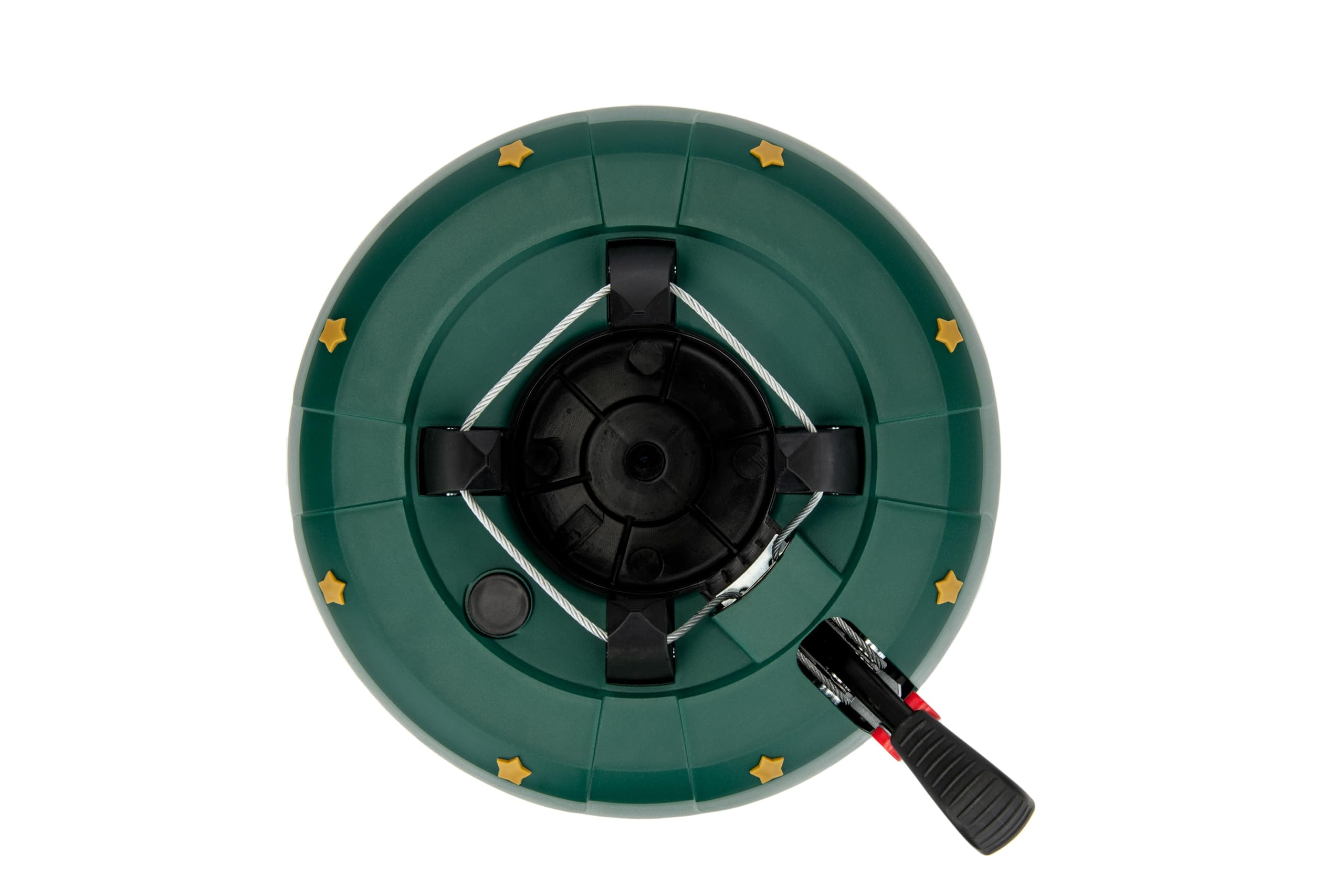 Star-Max Christbaumständer by F-H-S, Start 1, Farbe grün, Modell 2022, für Baumhöhe 2,0m, Weihnachtsbaumständer mit Fusshebelfunktion und Einseiltechnik, Start-Max, 32,5 cm