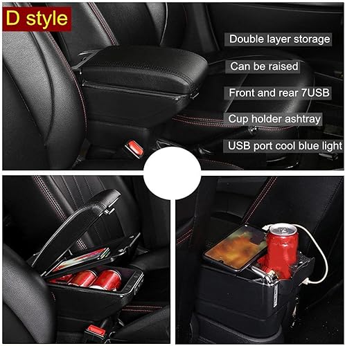 Miniatura 2 de Caja de almacenamiento para reposabrazos de automóvil, para Suzuki Vitara Brezza, caja de reposabrazos de automóvil, almacenamiento de doble capa,