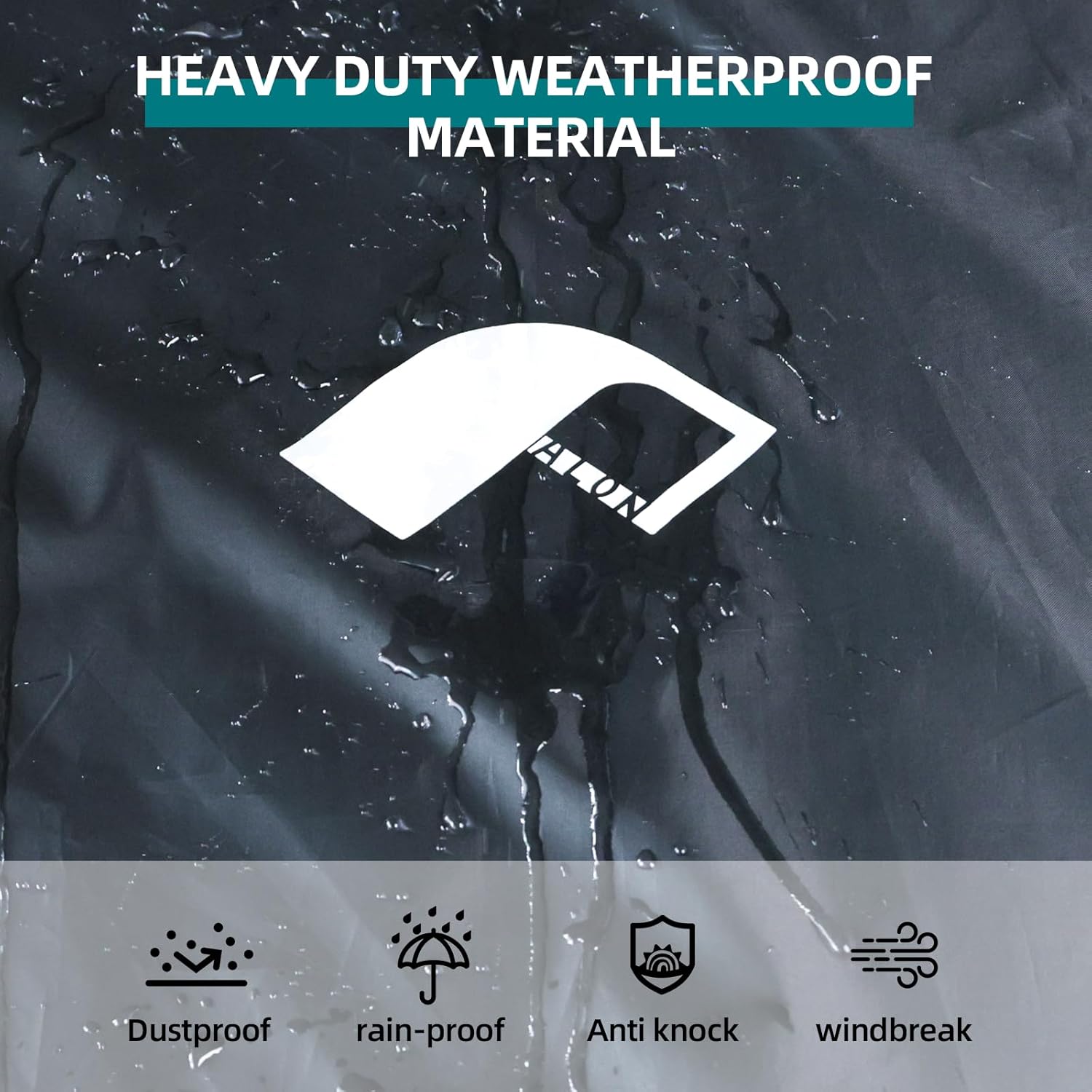 PALON Bicycle Cover for 1-3 Bikes, Outdoor Waterproof, Sun Protection, Heavy Duty Bike Cover with Lock Hole, Electric Bike Cover