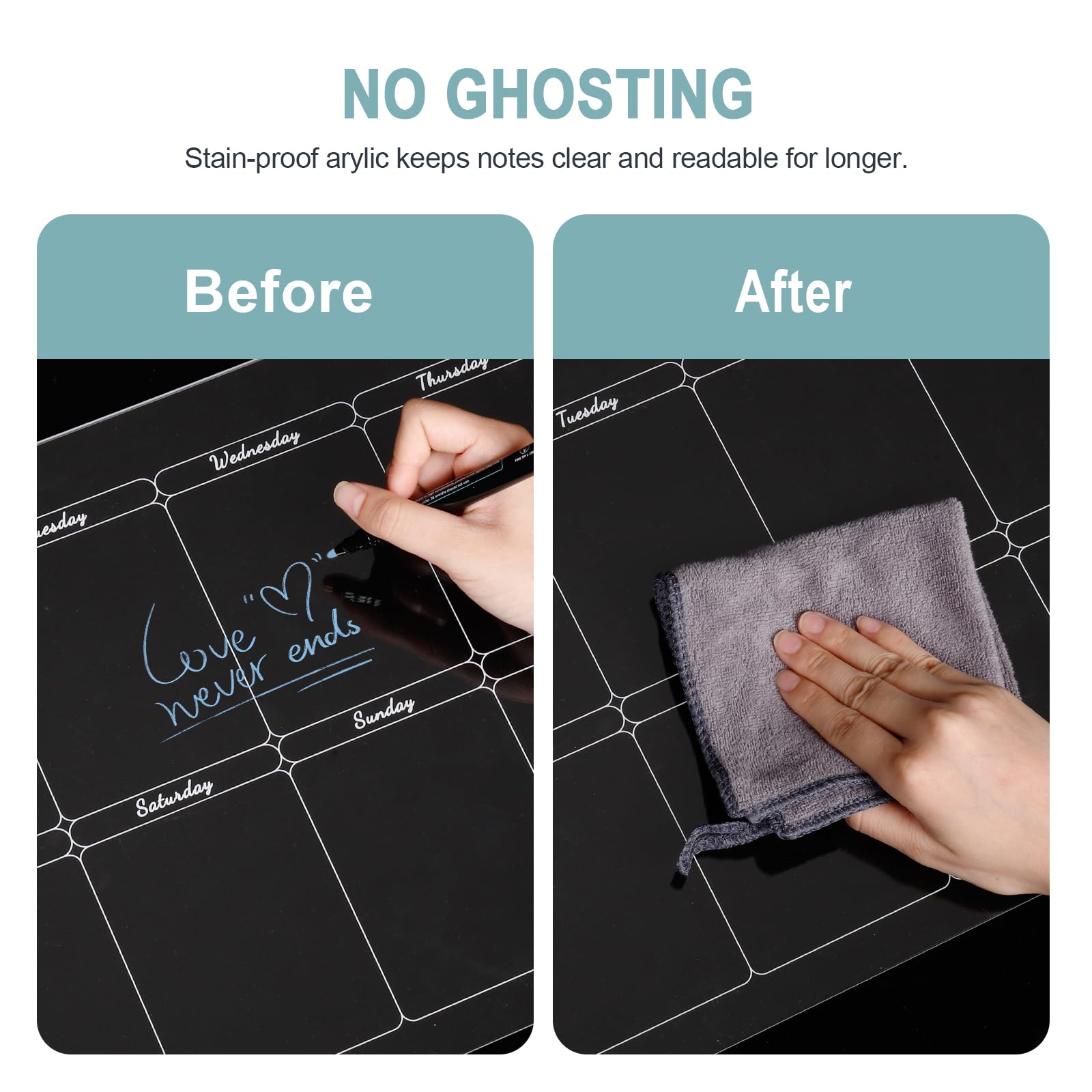 Lavagna Magnetica Navaris 70x50cm | Memo Board Scrivibile Con Pennarello E Calamite | Design Marmo Bianco - Foto 7