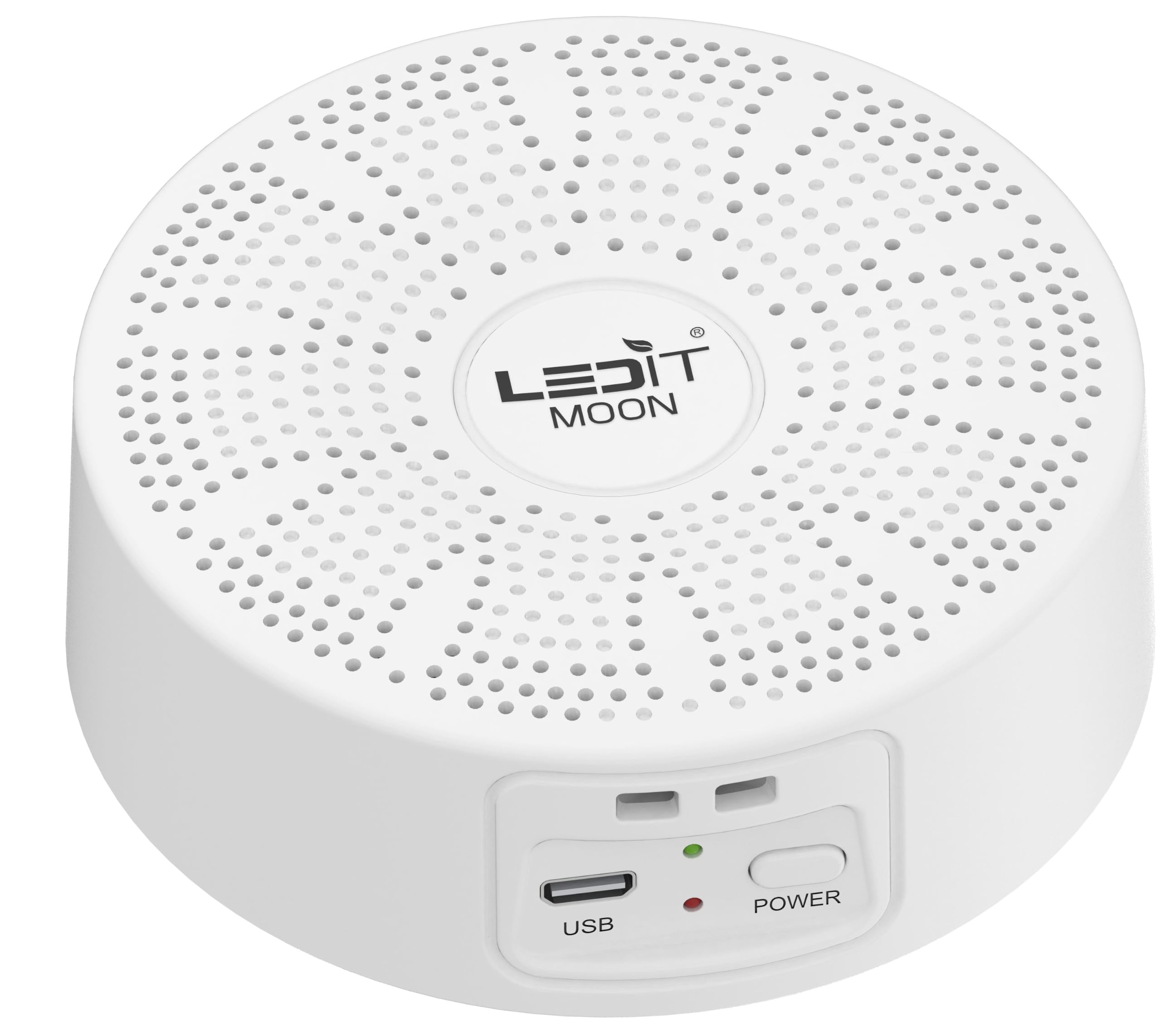 Ledit Moon - Purificador de aire para frigorífico y coche, generador de ozono 120 mg/h, recargable por USB, 3000 mAh, absorbe olores, diseñado en Italia, zapateros, armarios, bolsas de viaje, 3 ciclos