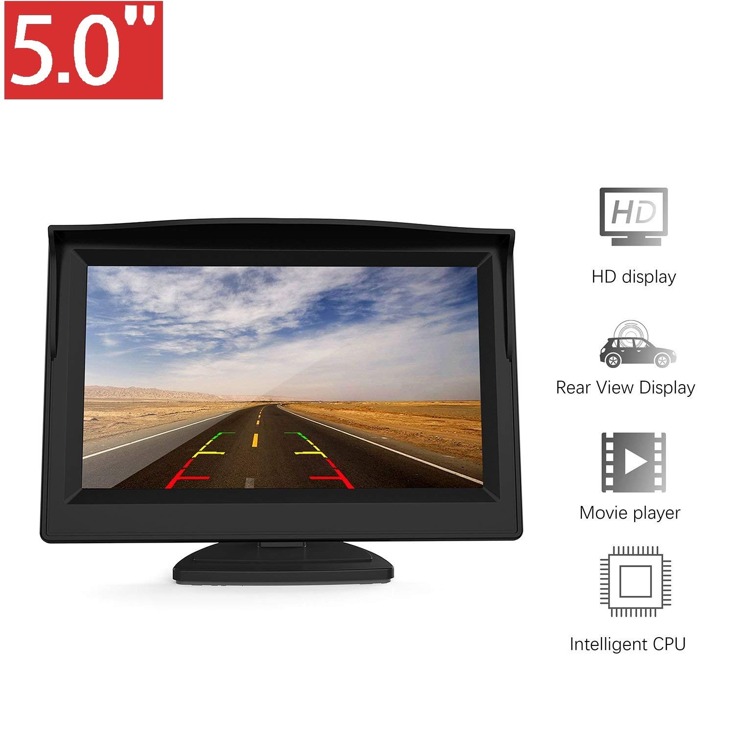 HD 720p retromarcia Retrocamera Telecamera Posteriore Videocamera con monitor LCD da 5,0, luce di ricambio per Fiat Talento, Primastar, Trafic 2, Opel Combo C, Vauxhall Vivaro A (2001-2014