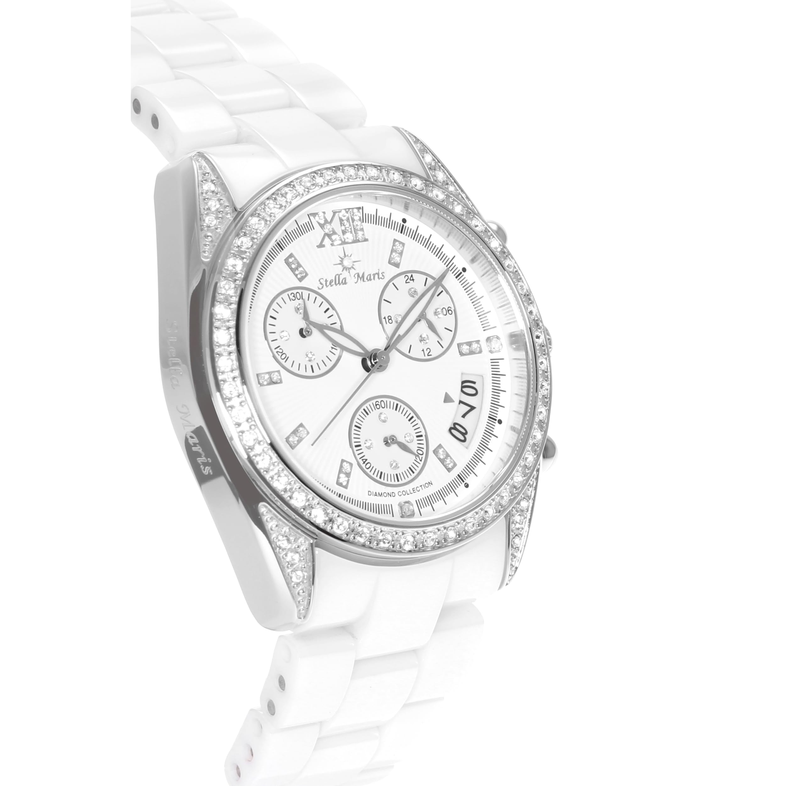 Stella Maris - STM15F1 - Orologio da donna Analogico al quarzo Quadrante bianco Cinturino in ceramica Bianca