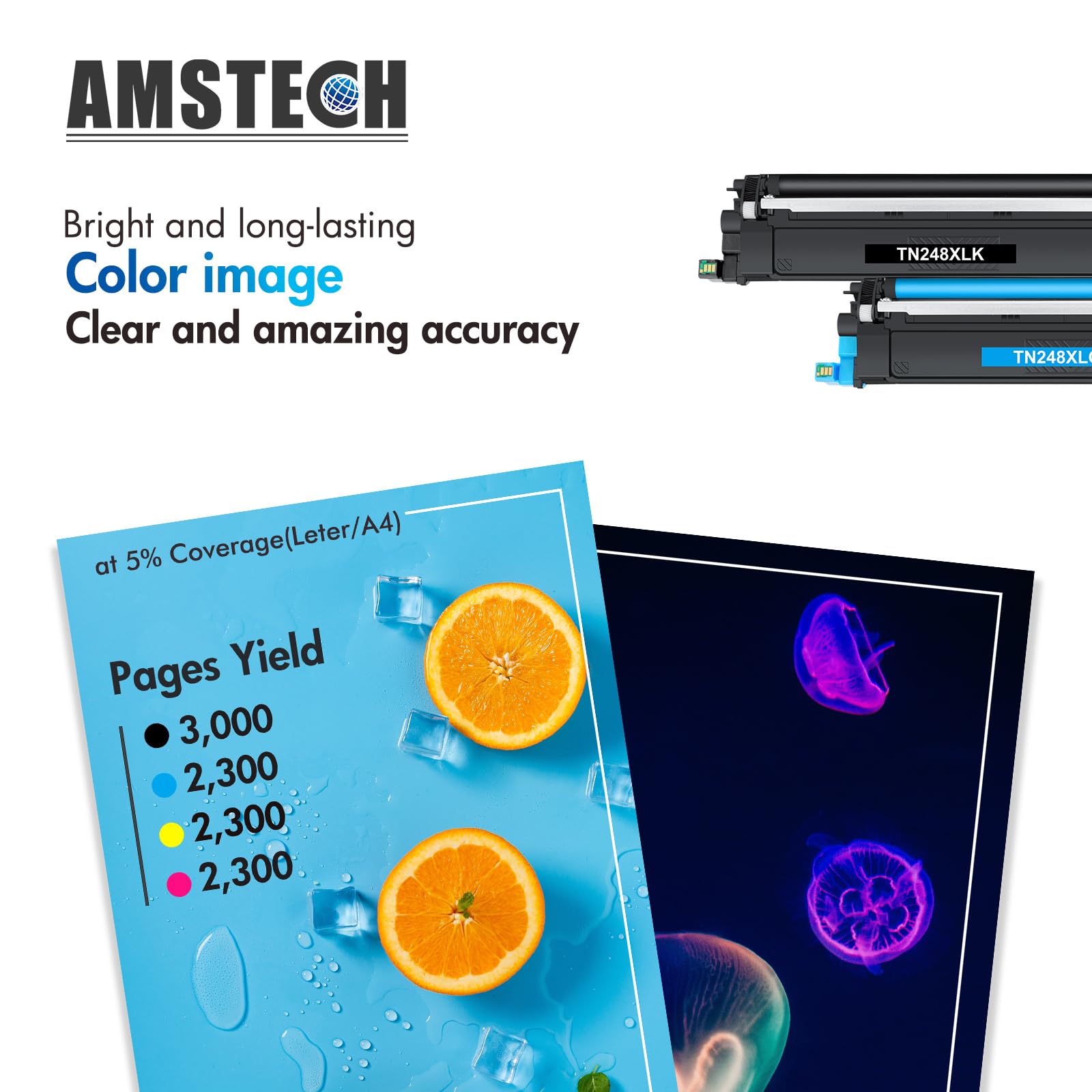 TN248 TN248XL DCP-L3560CDW MFC-L3760CDW Toner: Compatible pour Brother TN-248XL TN-248 TN 248XL 248 MFC-L8390CDW HL-L3240CDW DCP-L3520CDWE MFC-L8340CDW HL-L8240CDW TN-248VAL TN-248CMYK