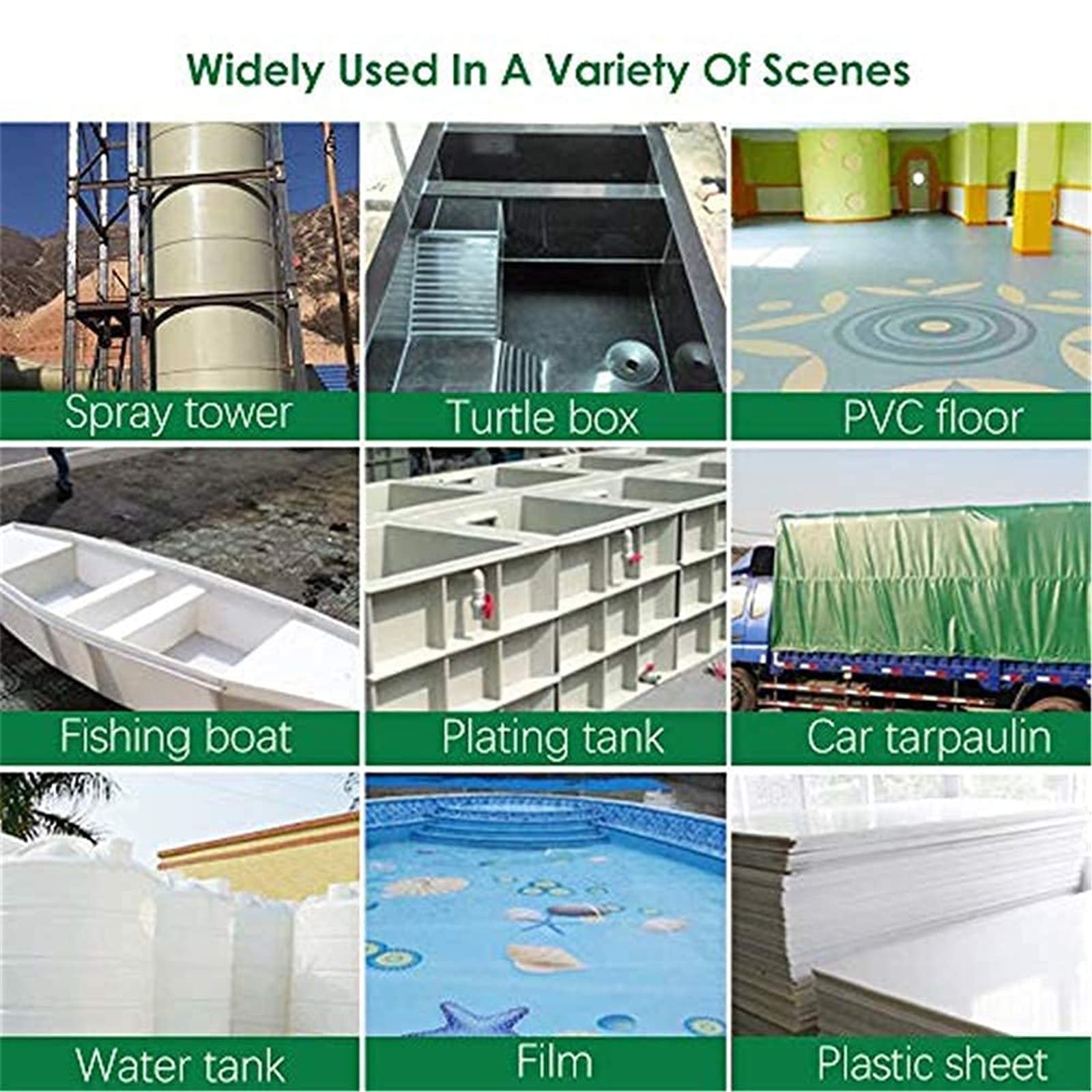 WZFANJIJ 1600W Handheld Plastic Welder Hot Air Gun Vinyl Welding Heat Gun Flooring Tools Flooring Welding Kit with — view 7