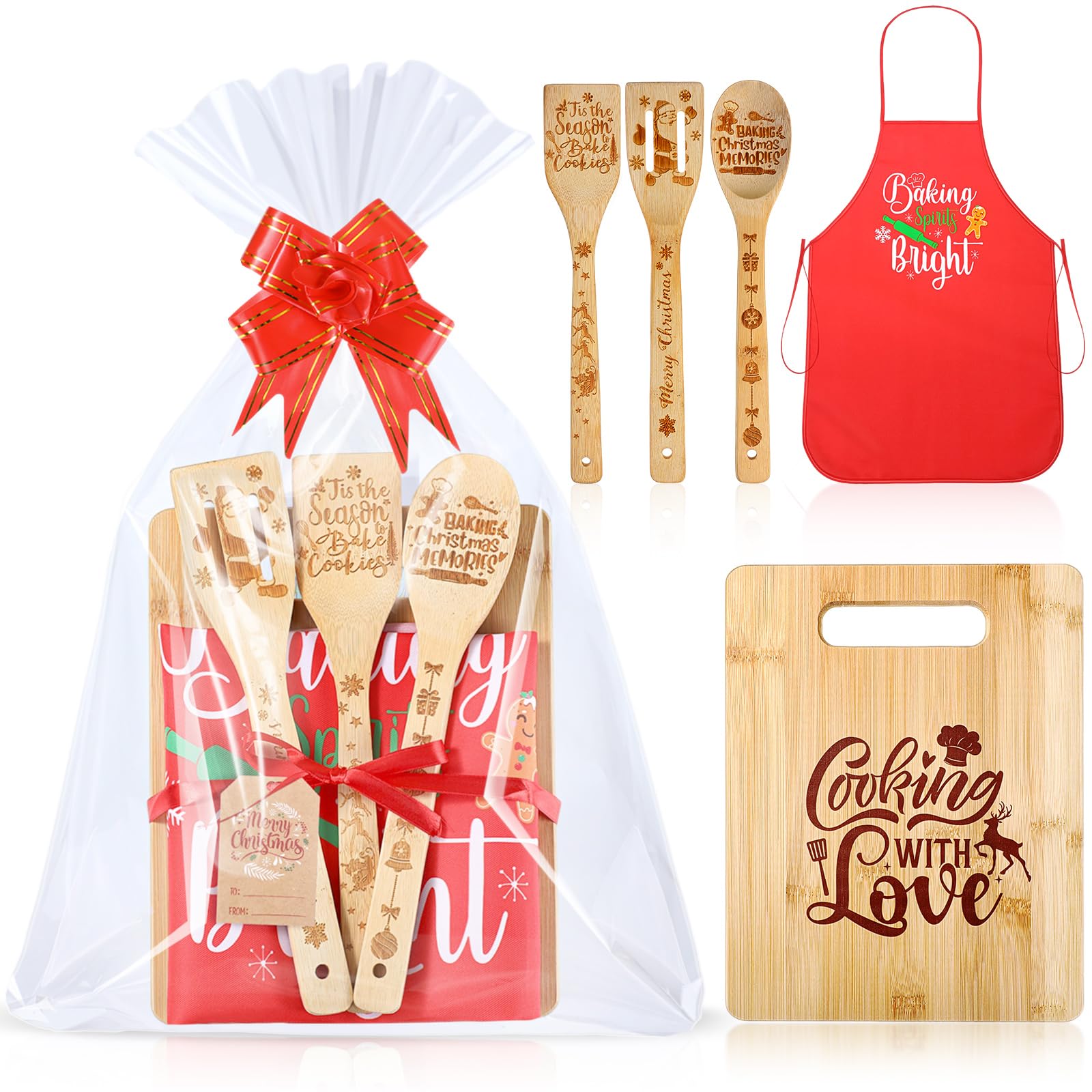 Blosssound Christmas Kitchen Gifts for Her Women Wooden
